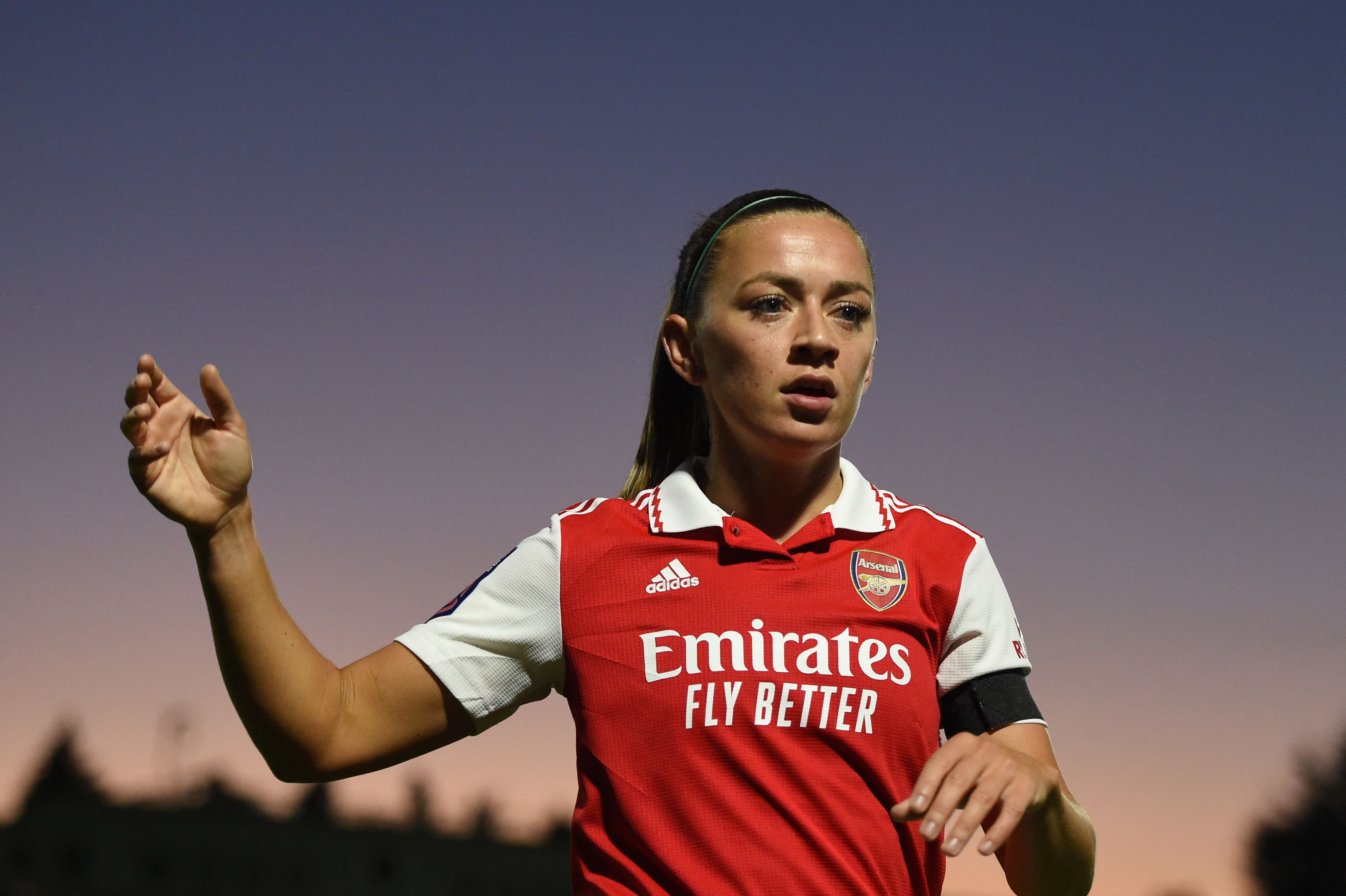 Arsenal star Katie McCabe playing in the Women's Super League