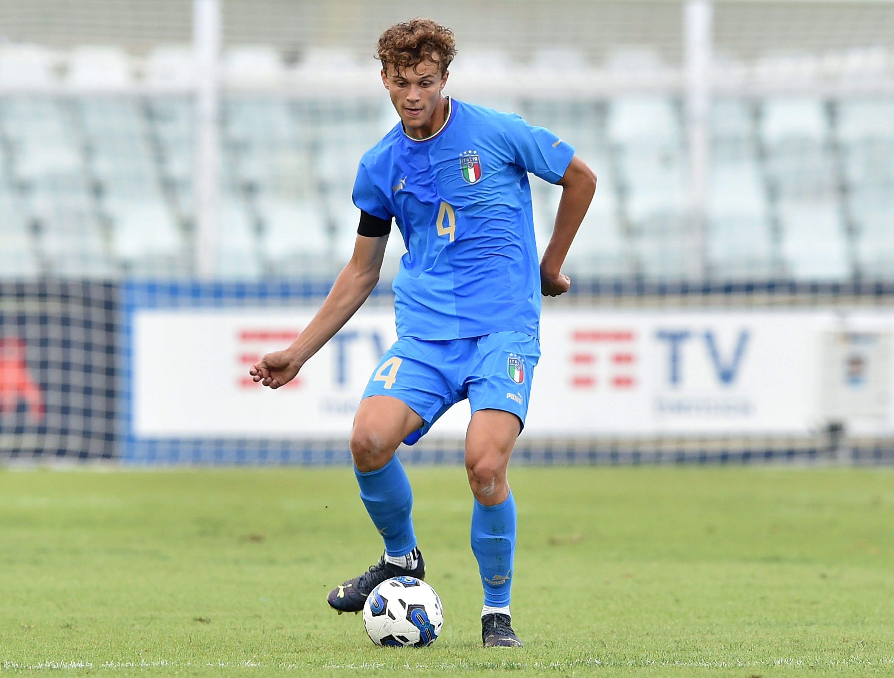 Giorgio Scalvini of Italy U21 in action during the International Friendly Match 