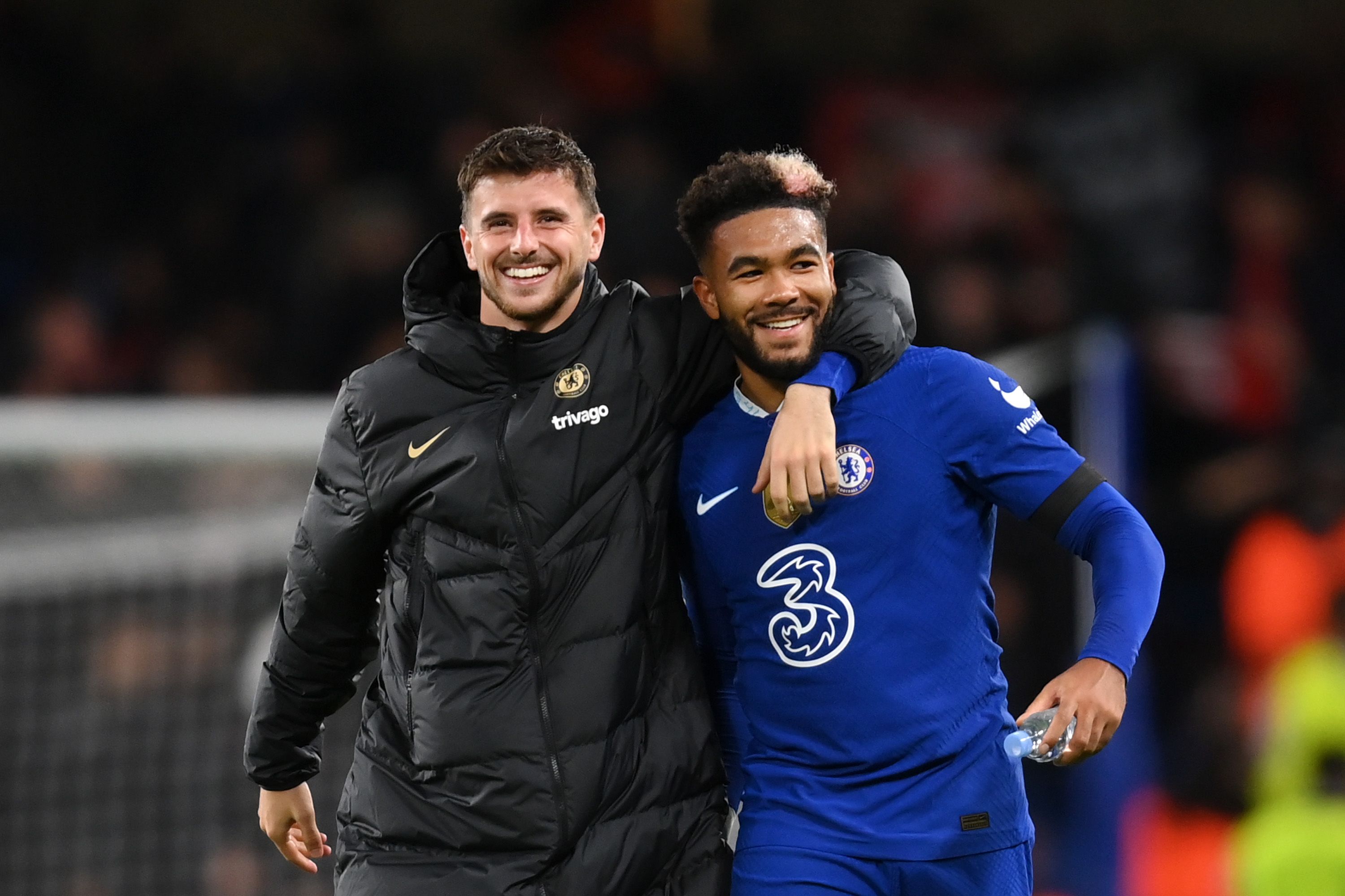 Mason Mount and Reece James celebrate Chelsea victory