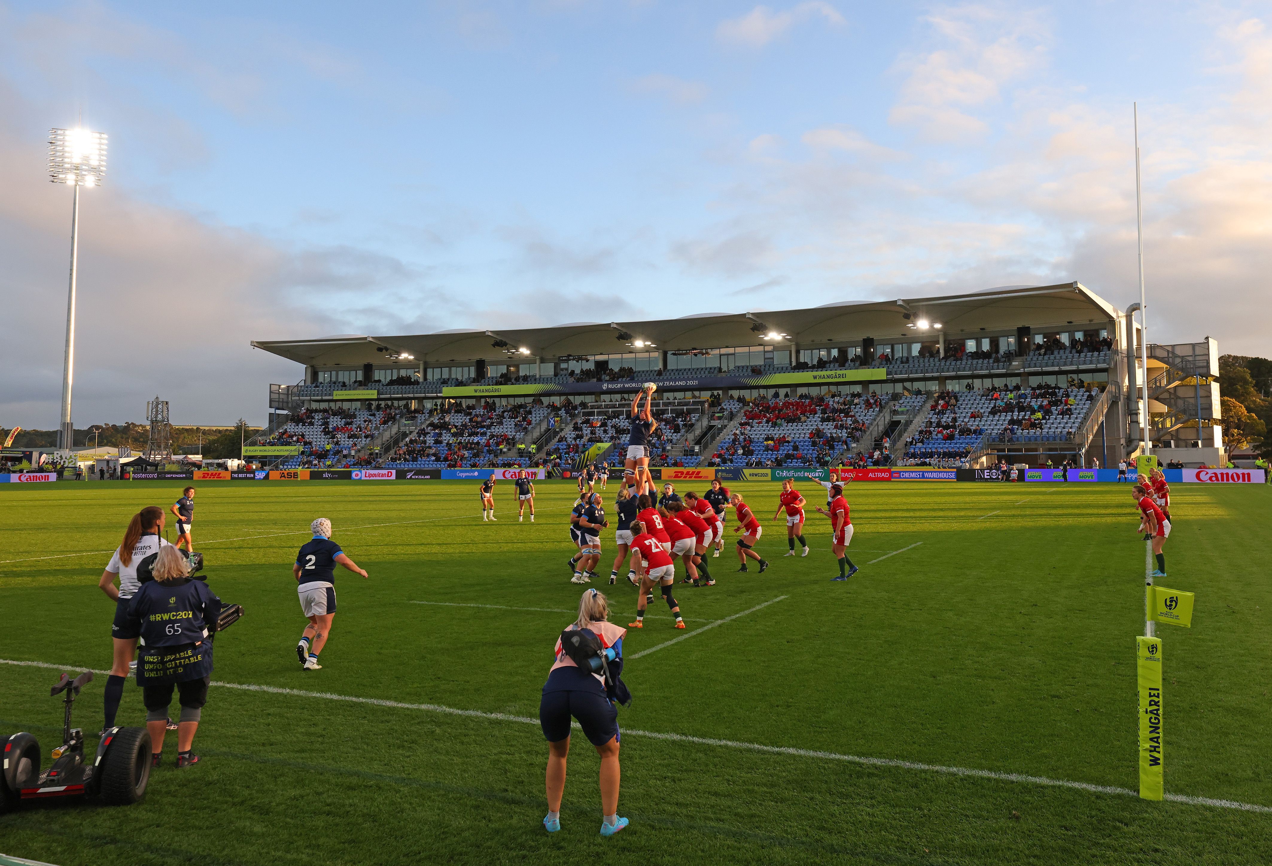 Scotland and Wales play at the Rugby World Cup in New Zealand