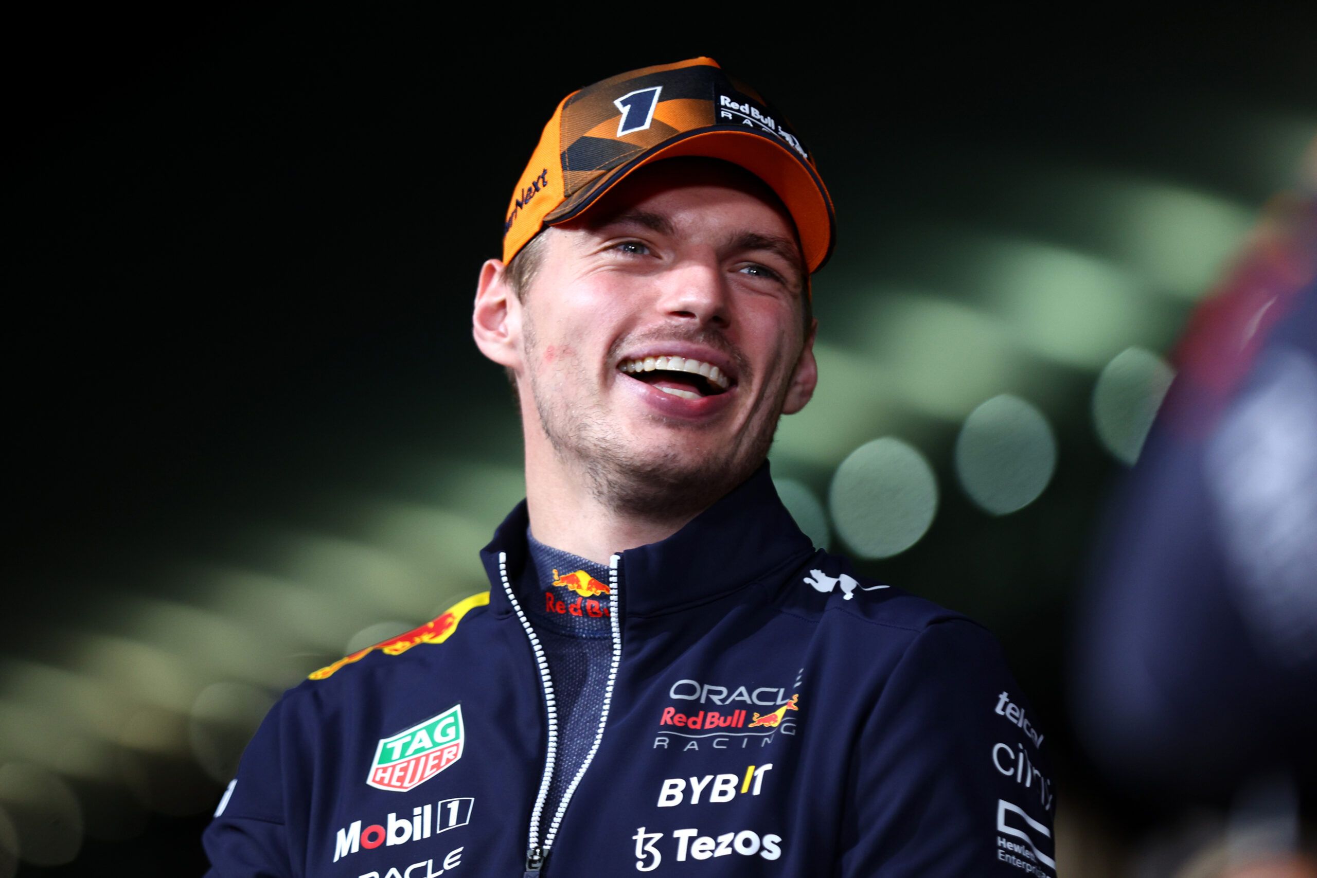 Max Verstappen celebrates winning the 2022 F1 world title