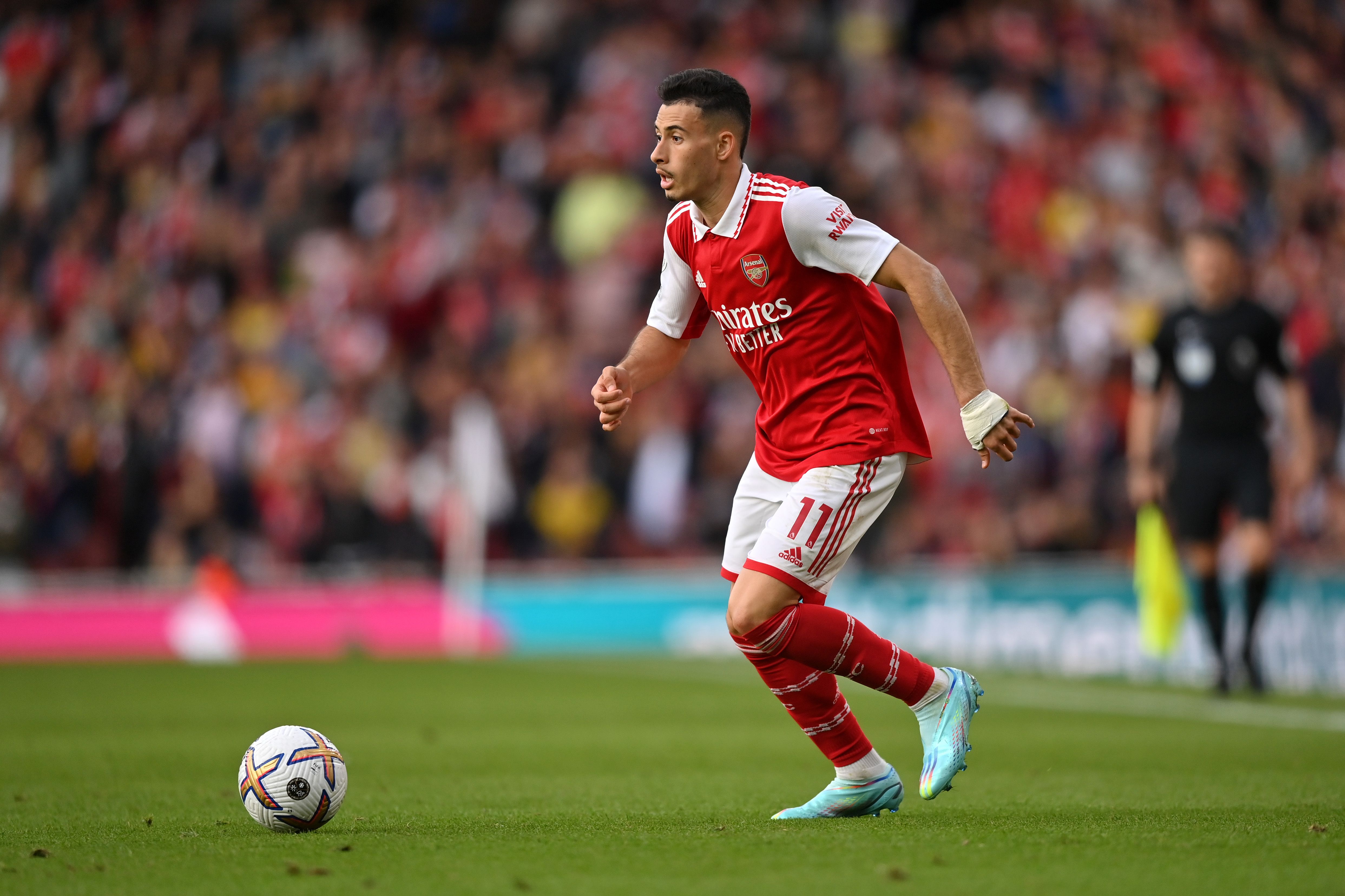 Gabriel Martinelli of Arsenal during the Premier League match between Arsenal FC and Liverpool FC