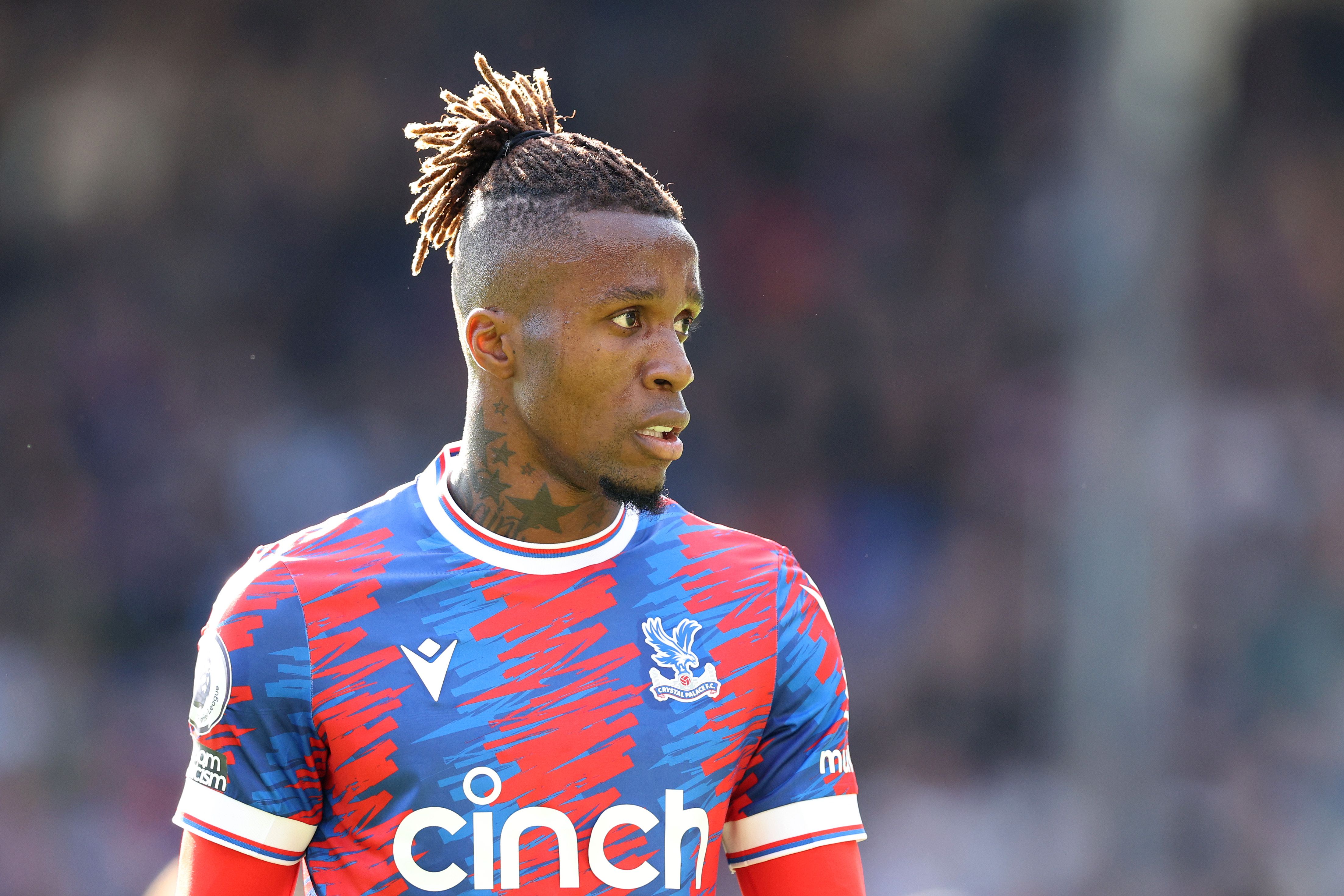 Wilfried Zaha of Crystal Palace in action during the Premier League match 