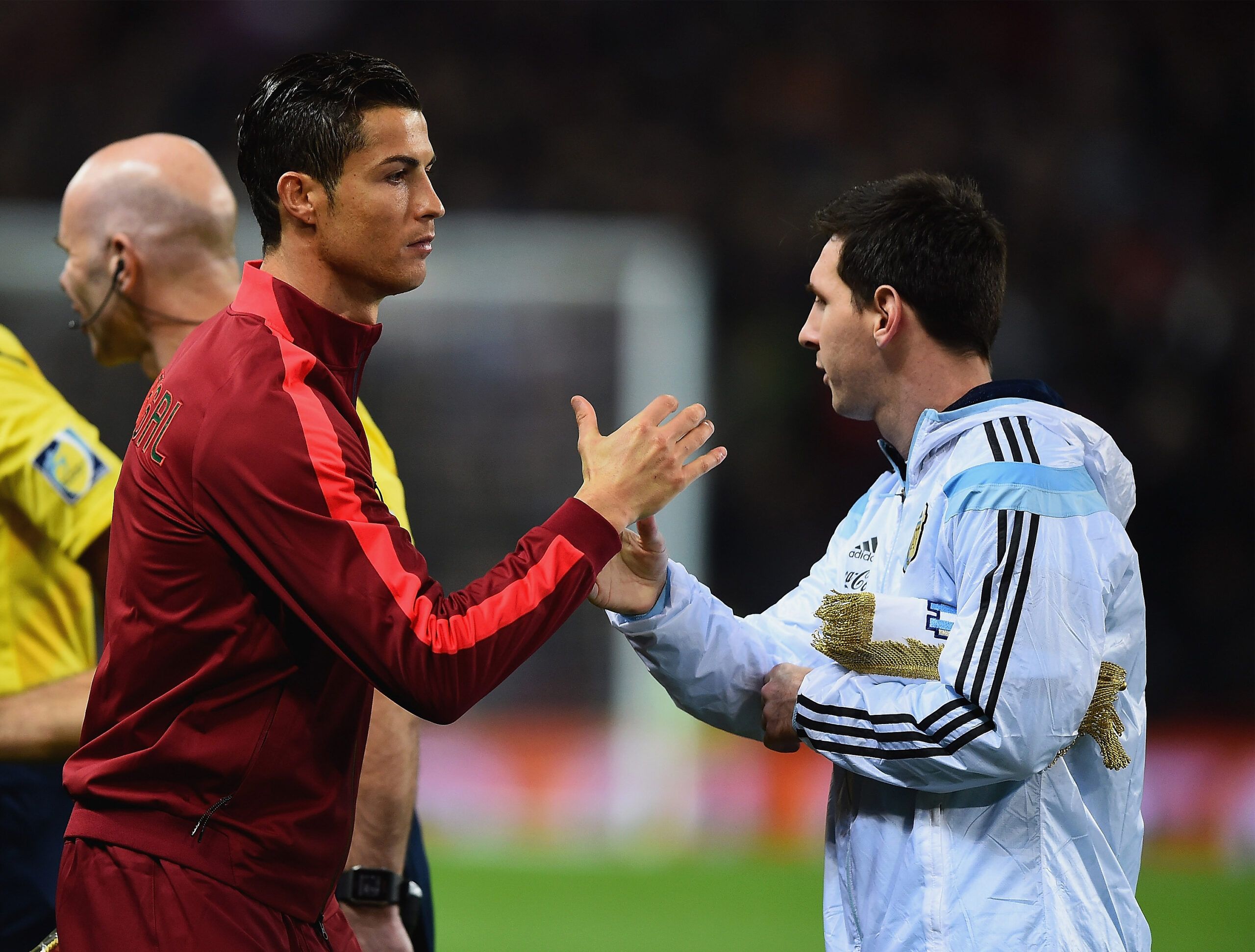 Cristiano Ronaldo and Lionel Messi with their national teams
