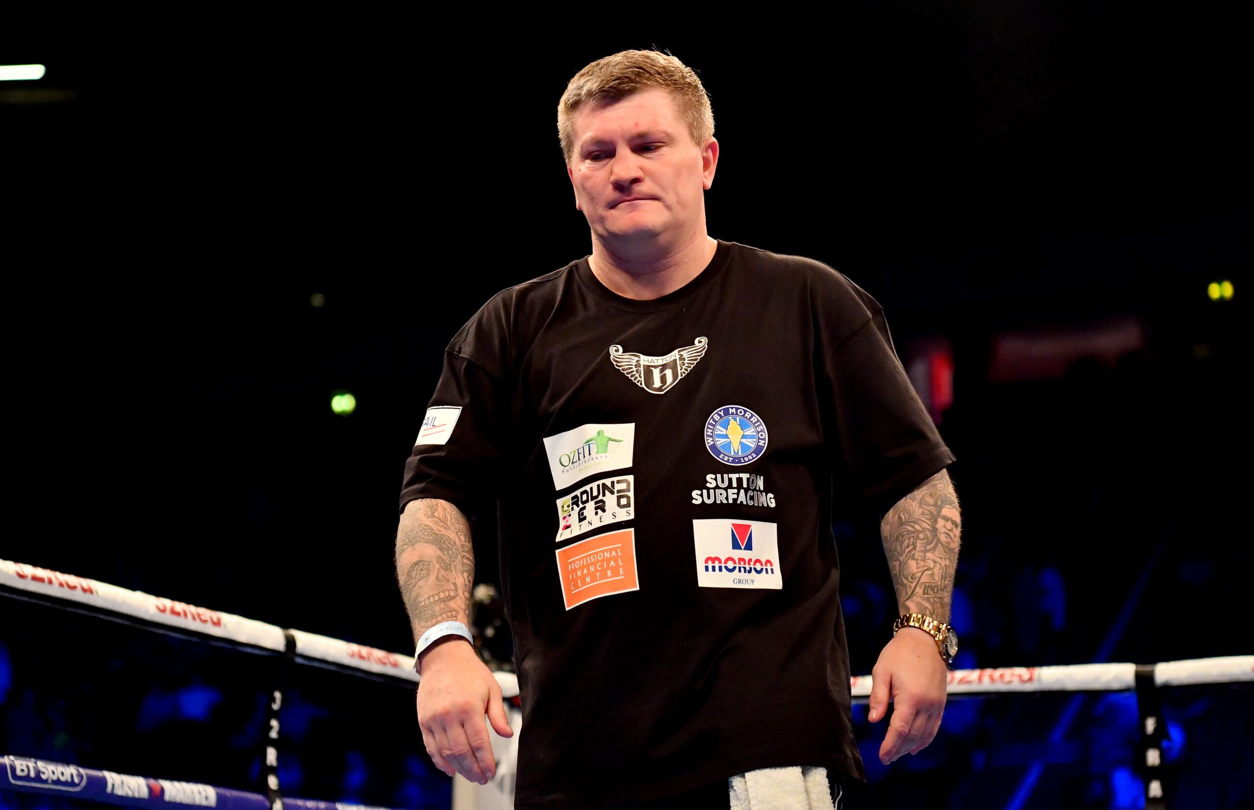 Ricky hatton is hard at work for his return to the ring
