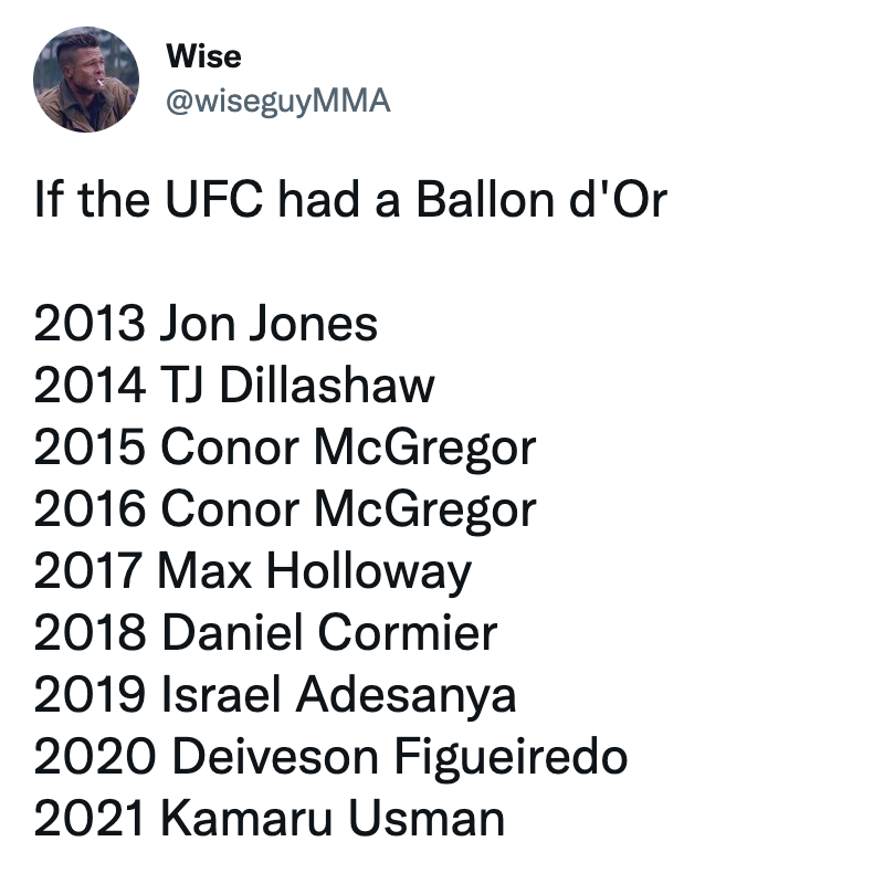 McGregor, Jones, Cormier, no Khabib: Fighters who would win UFC's Ballon d'Or
