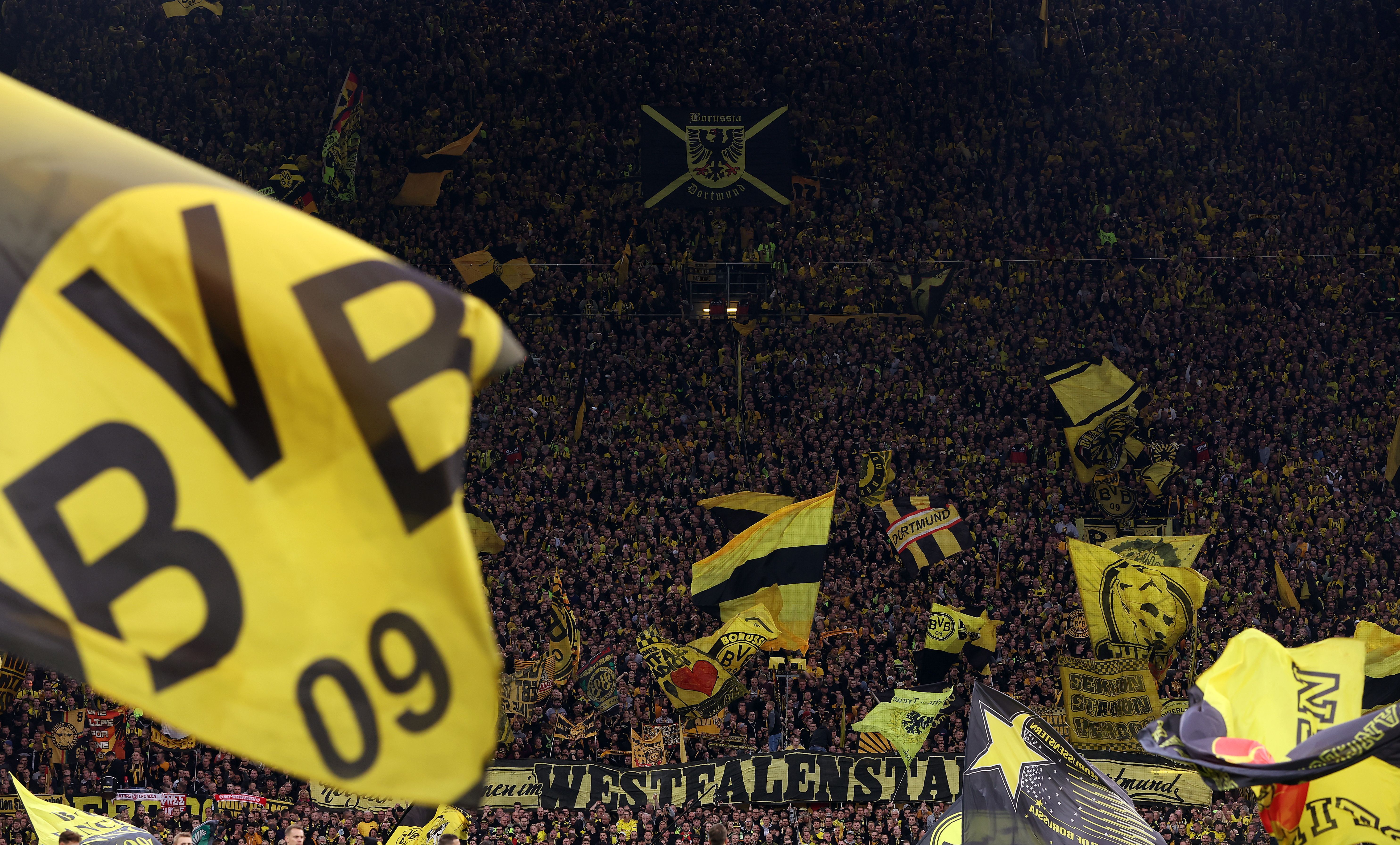 Borussia Dortmund fans celebrate