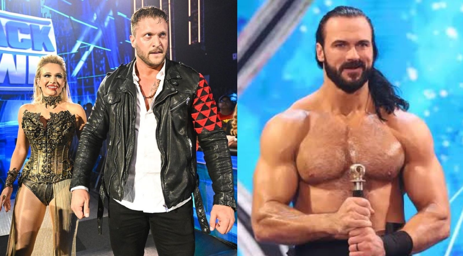 Karrion Kross and Drew McIntyre meet at Extreme Rules