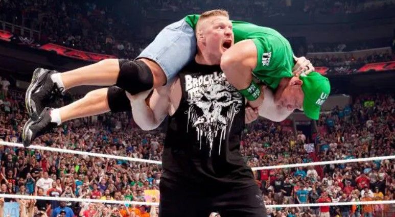 Brock Lesnar put down John Cena in his 2012 return