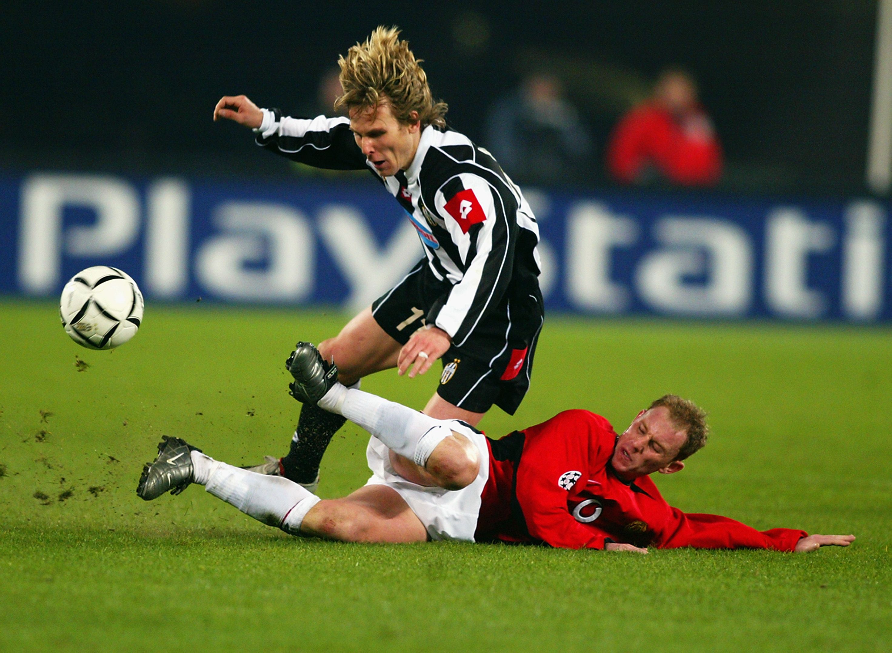 Pavel Nedved in action for Juventus v Man Utd in 2003