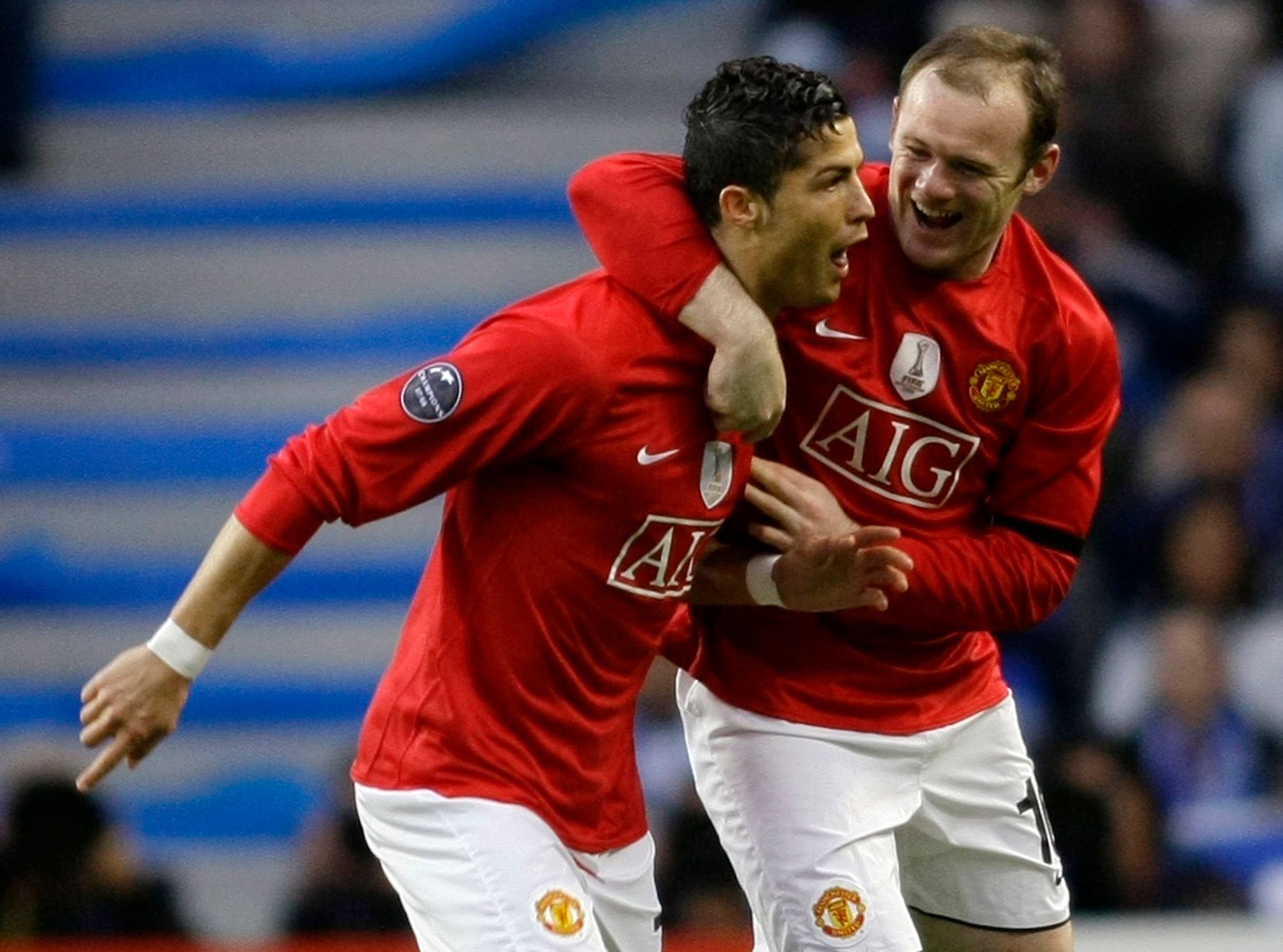 Cristiano Ronaldo and Wayne Rooney in action for Man Utd
