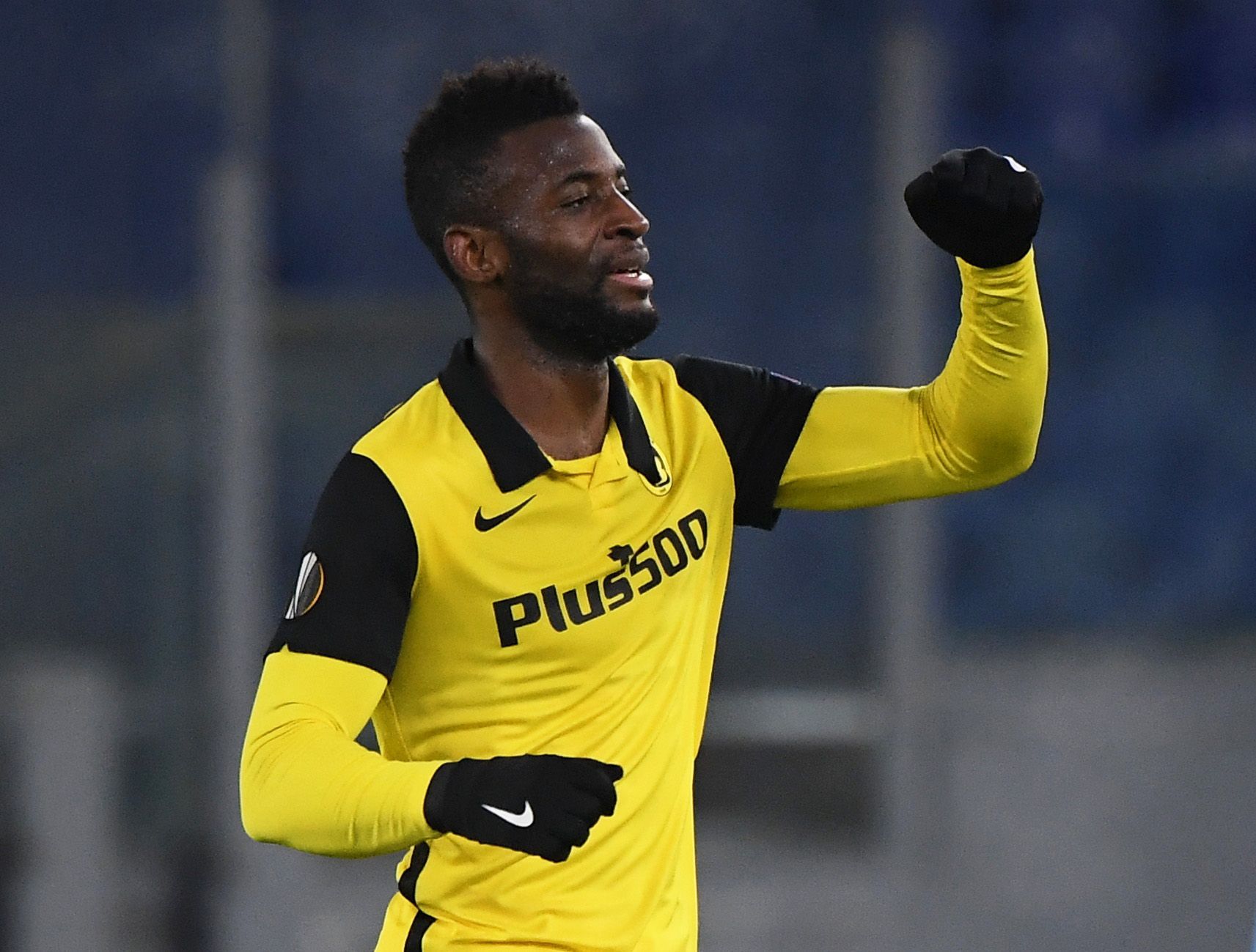 Jean-Pierre Nsame celebrates a goal for Young Boys
