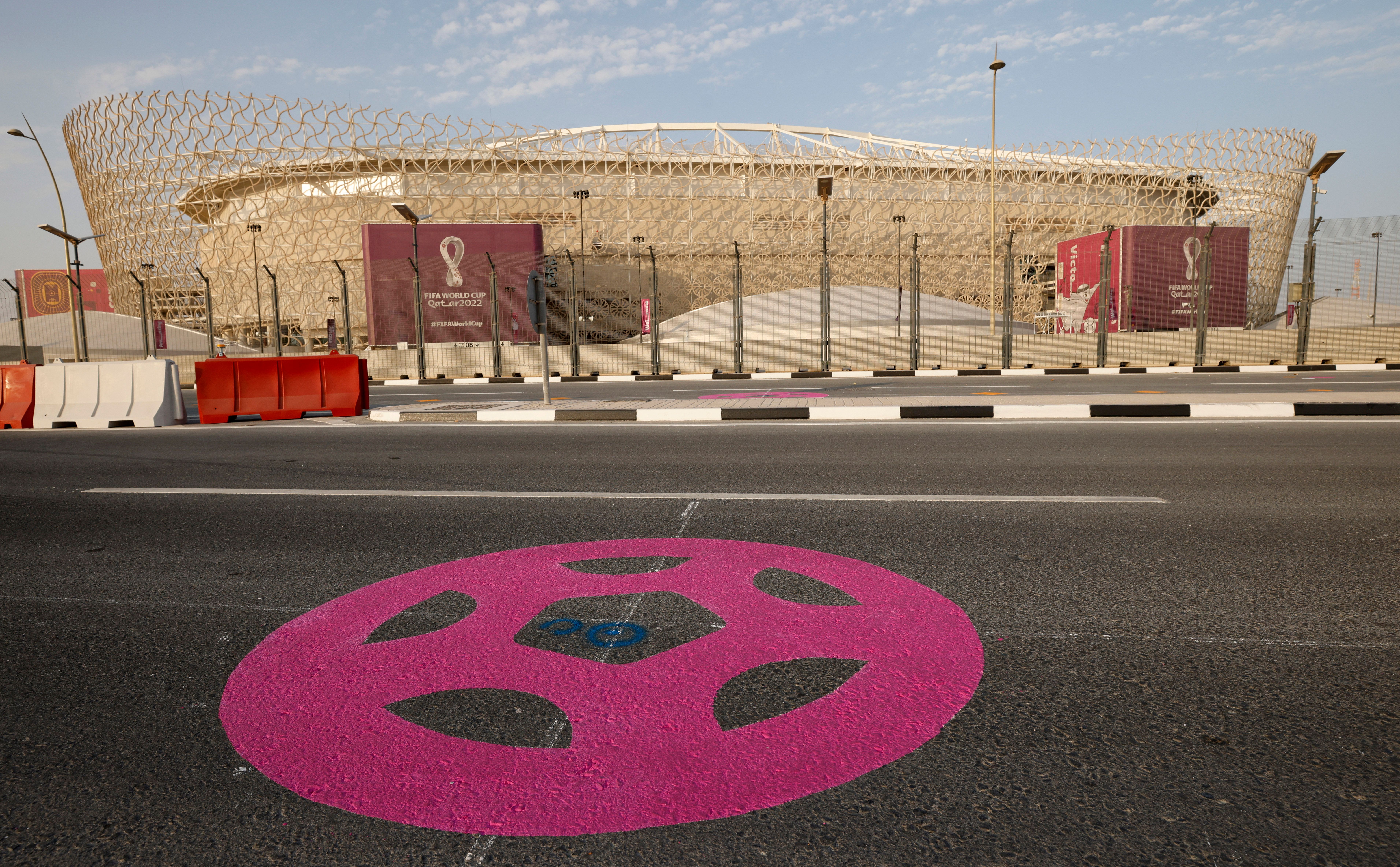 A World Cup stadium in Qatar.
