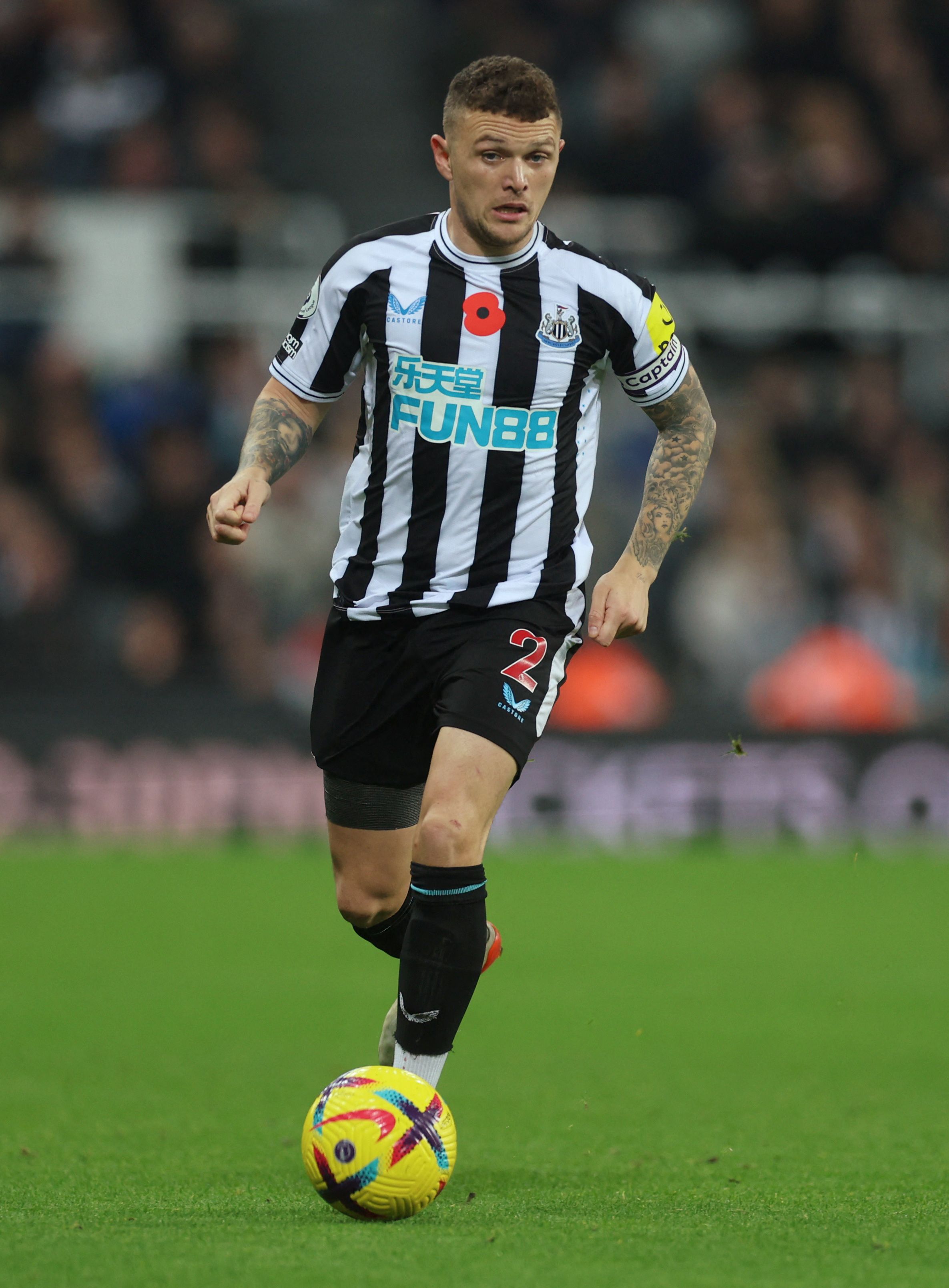 Trippier on the ball for Newcastle.