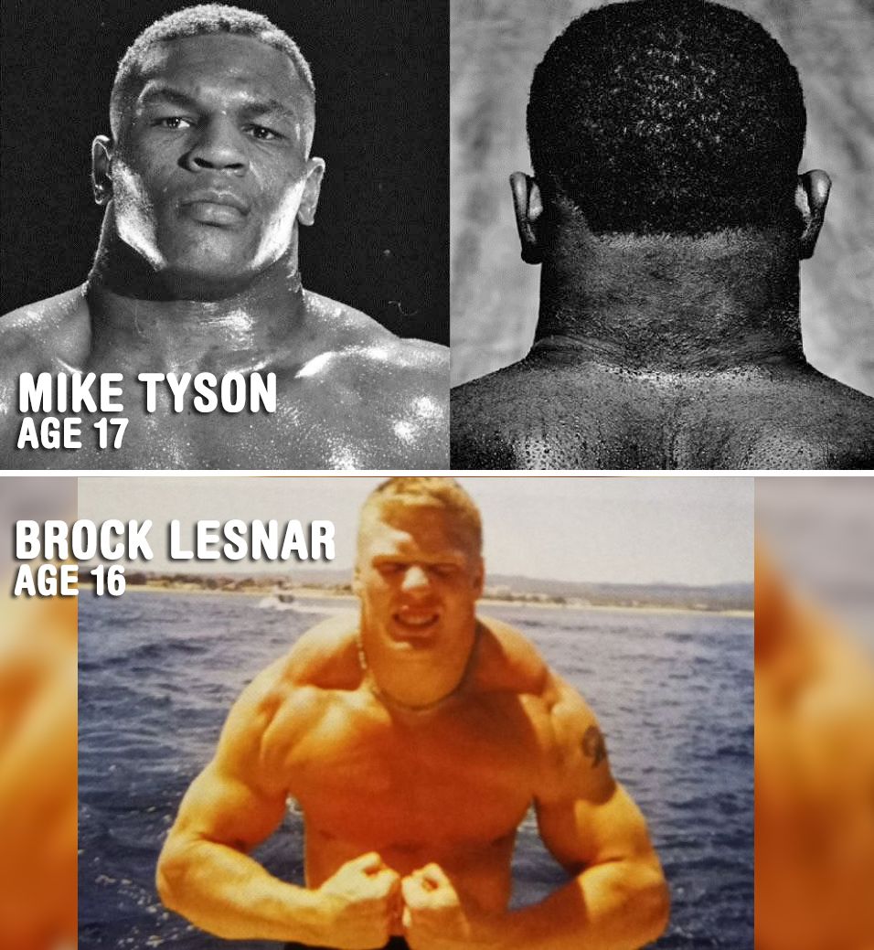 Mike Tyson &amp; Brock Lesnar looking stacked &amp; terrifying as teenagers