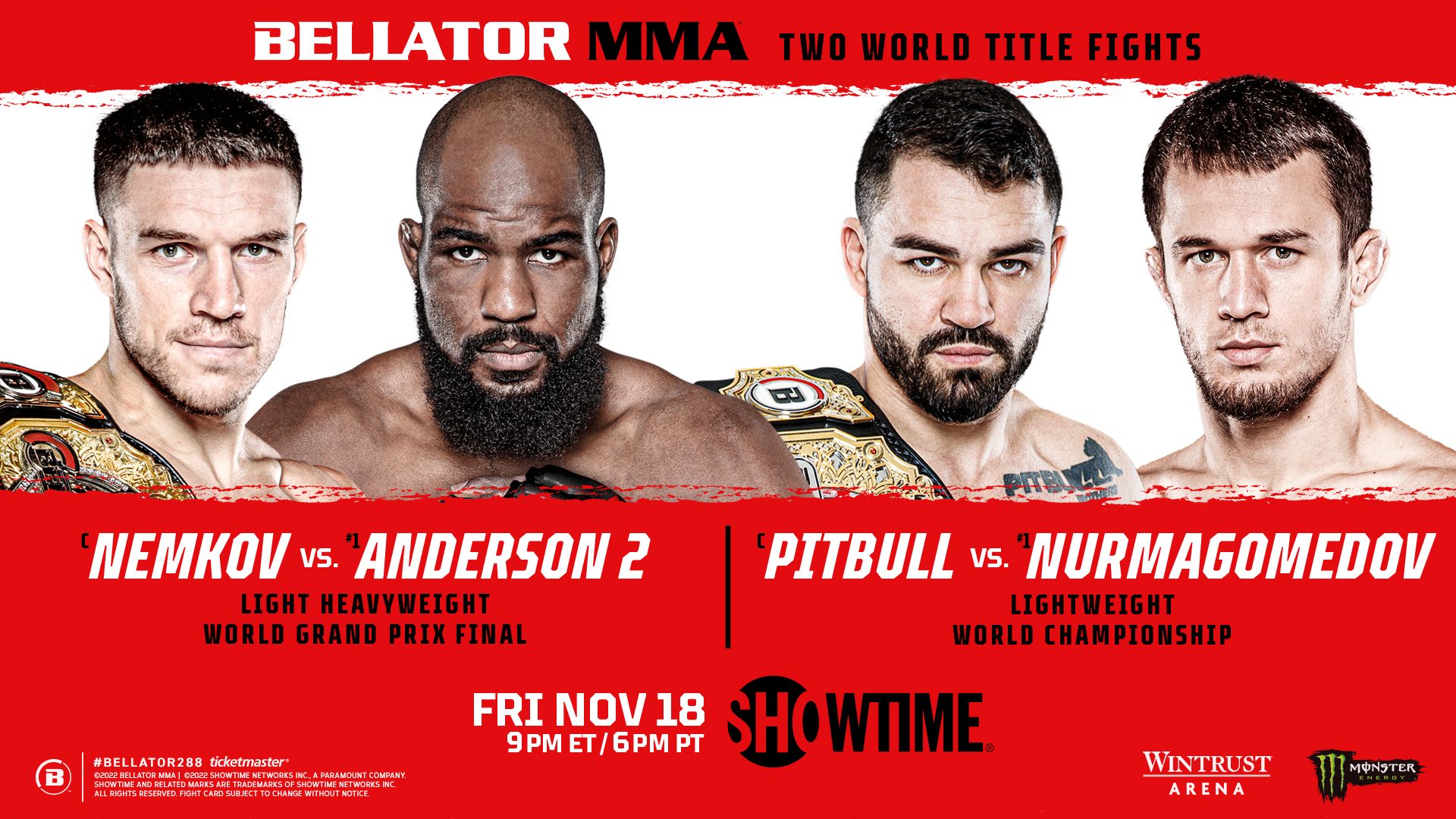 Bellator 288 MMA Fight Card, UK Time, Live Stream and more