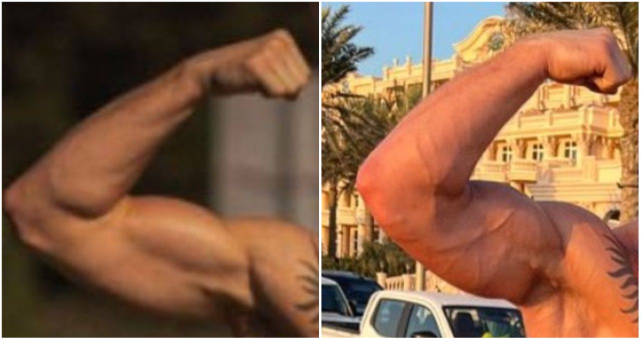 UFC: Conor McGregor's bicep transformation clearly highlighted in two photos