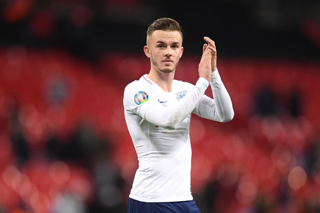 James Maddison in action for England in 2019