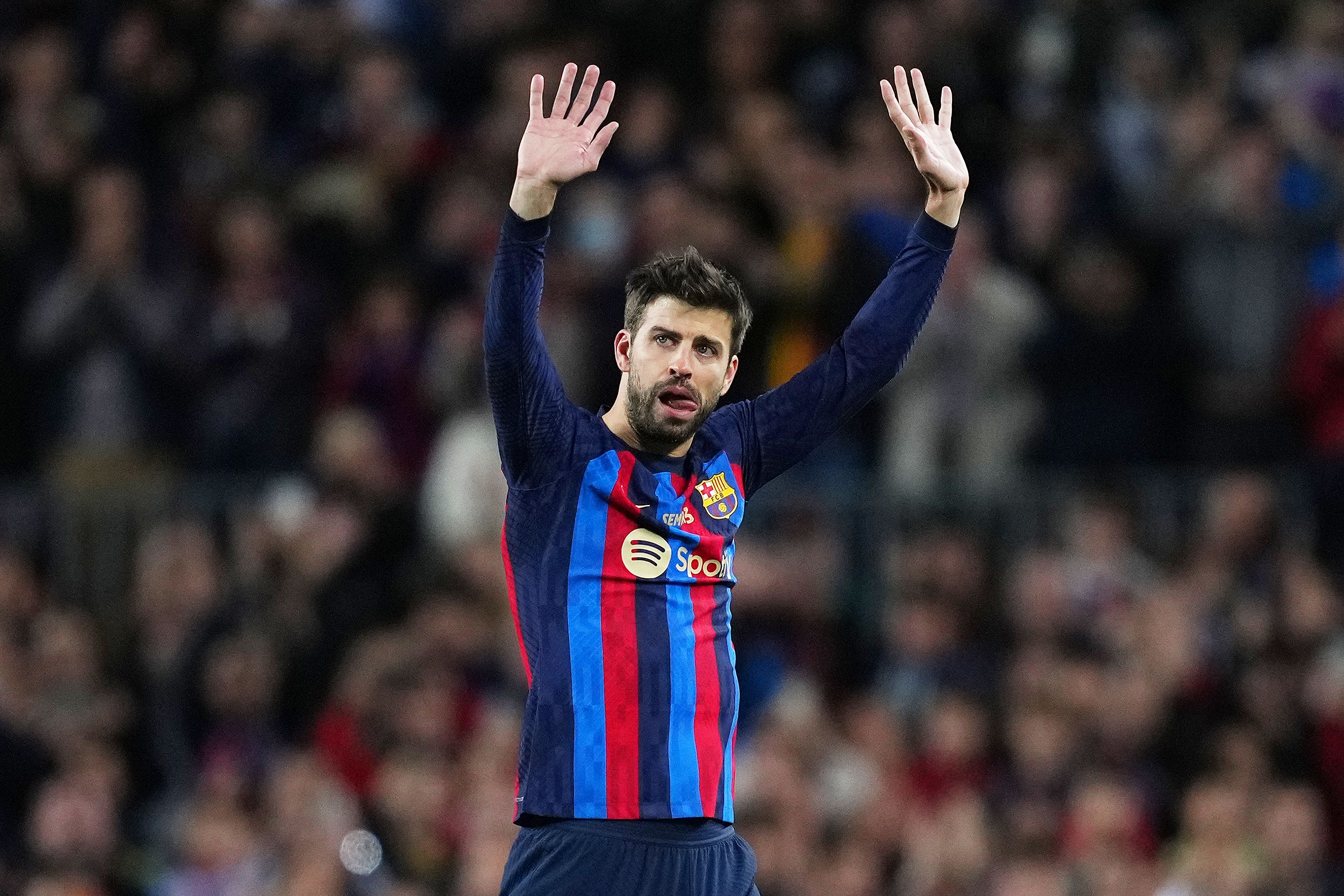 Emotional scenes as Gerard Pique bows out of football after final Barcelona appearance