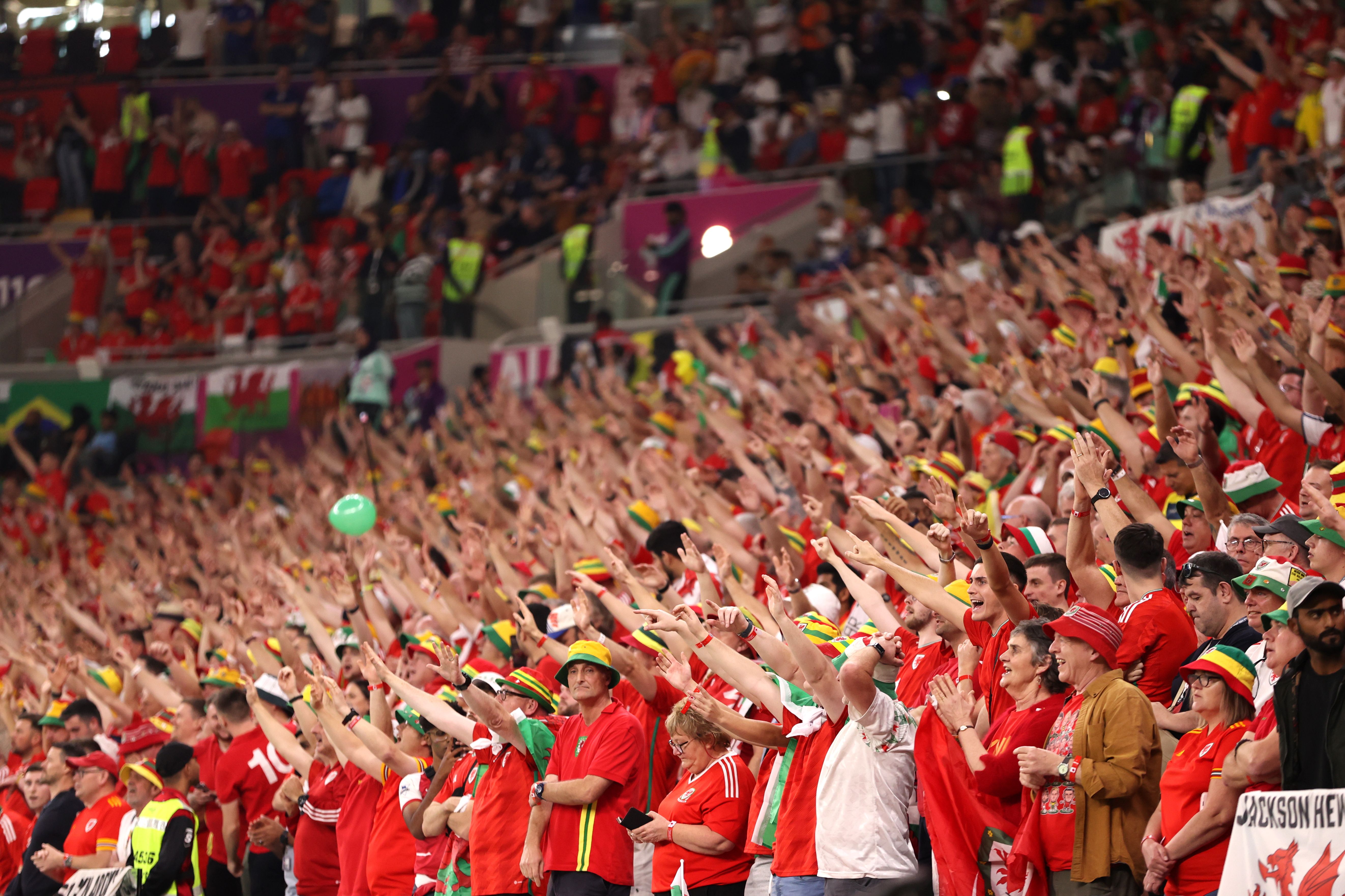 Wales fans were in fine voice at the World Cup