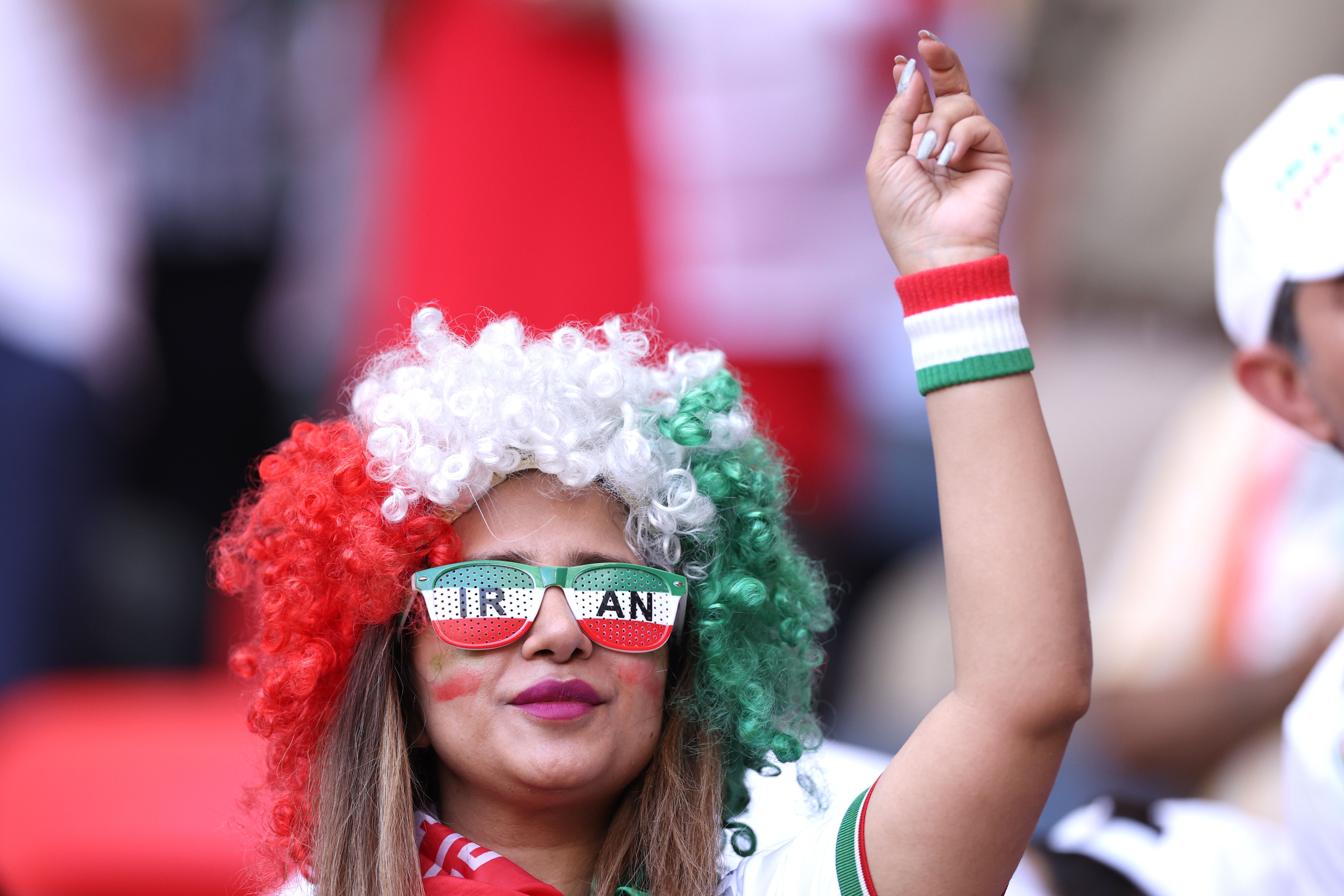 Iran fan at the 2022 World Cup in Qatar