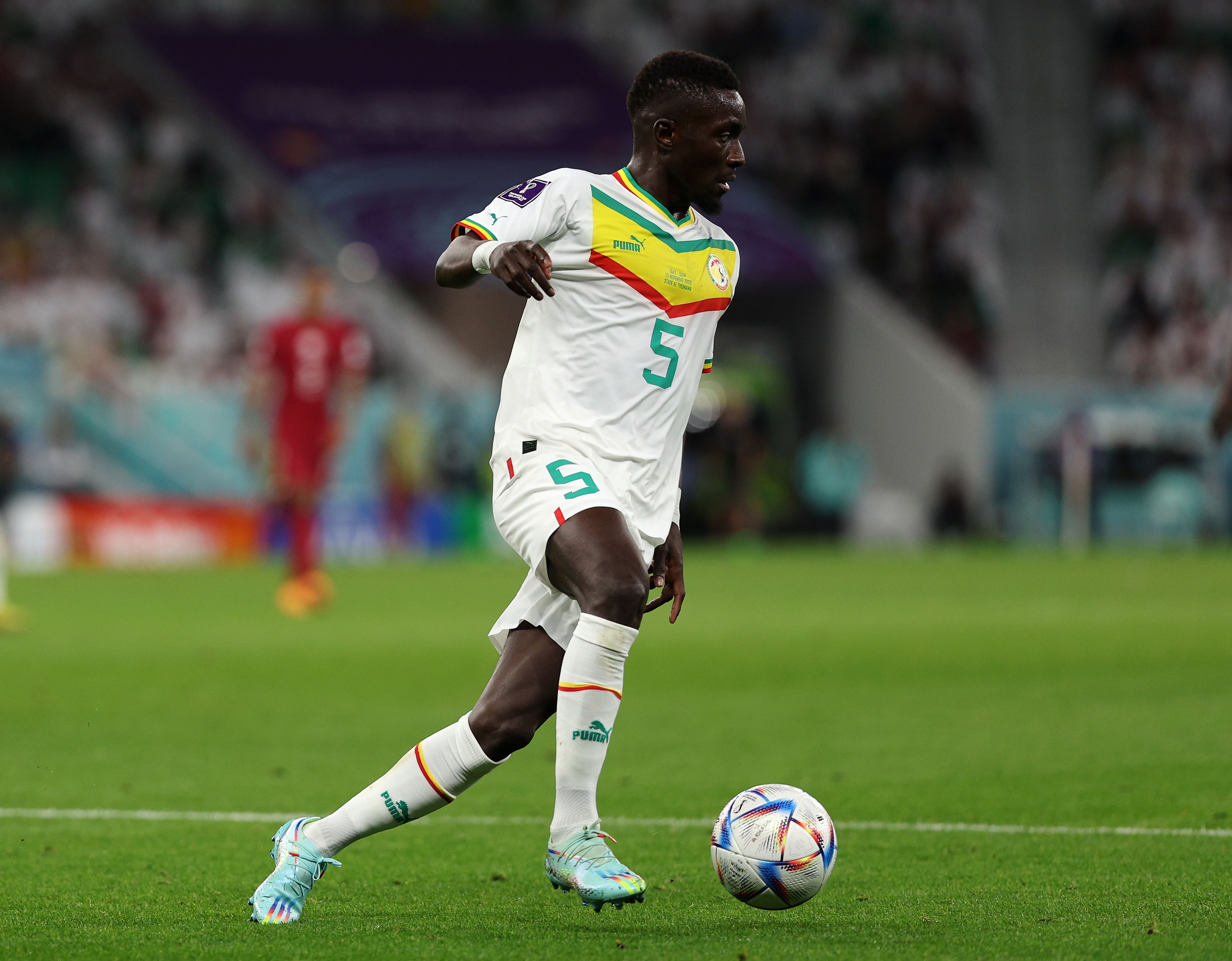 Idrissa Gana Gueye of Sengal in action during the FIFA World Cup Qatar 2022