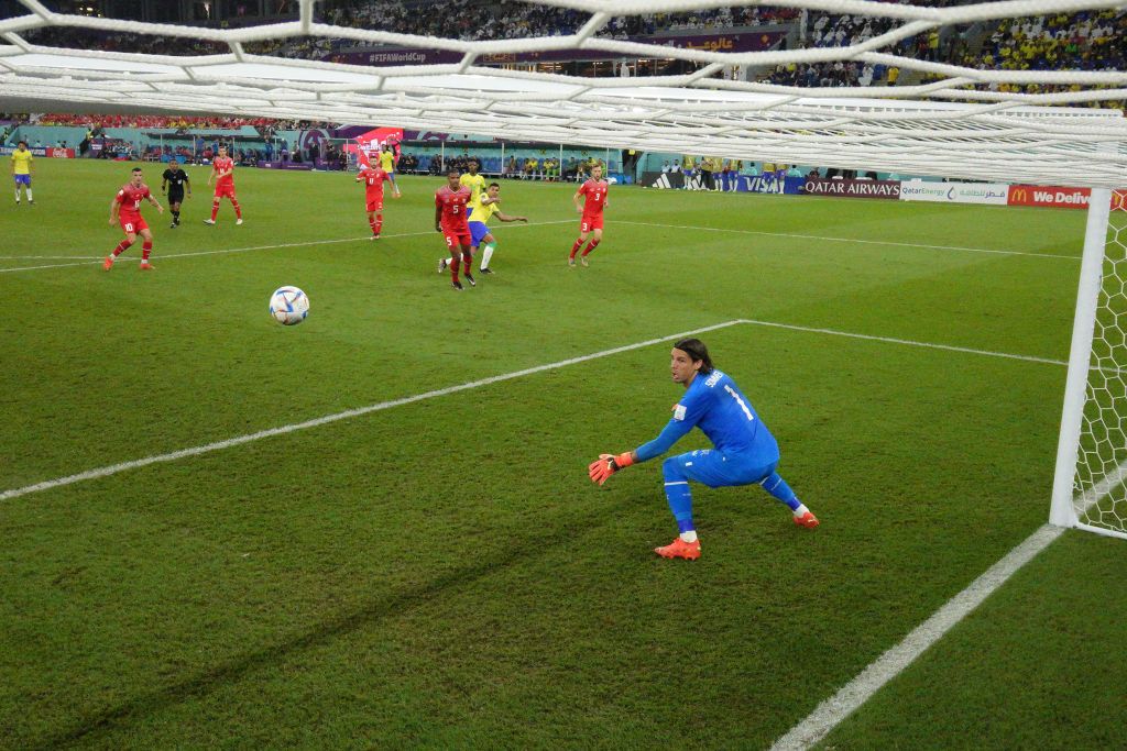 Casemiro's strike vs Switzerland finds the top corner
