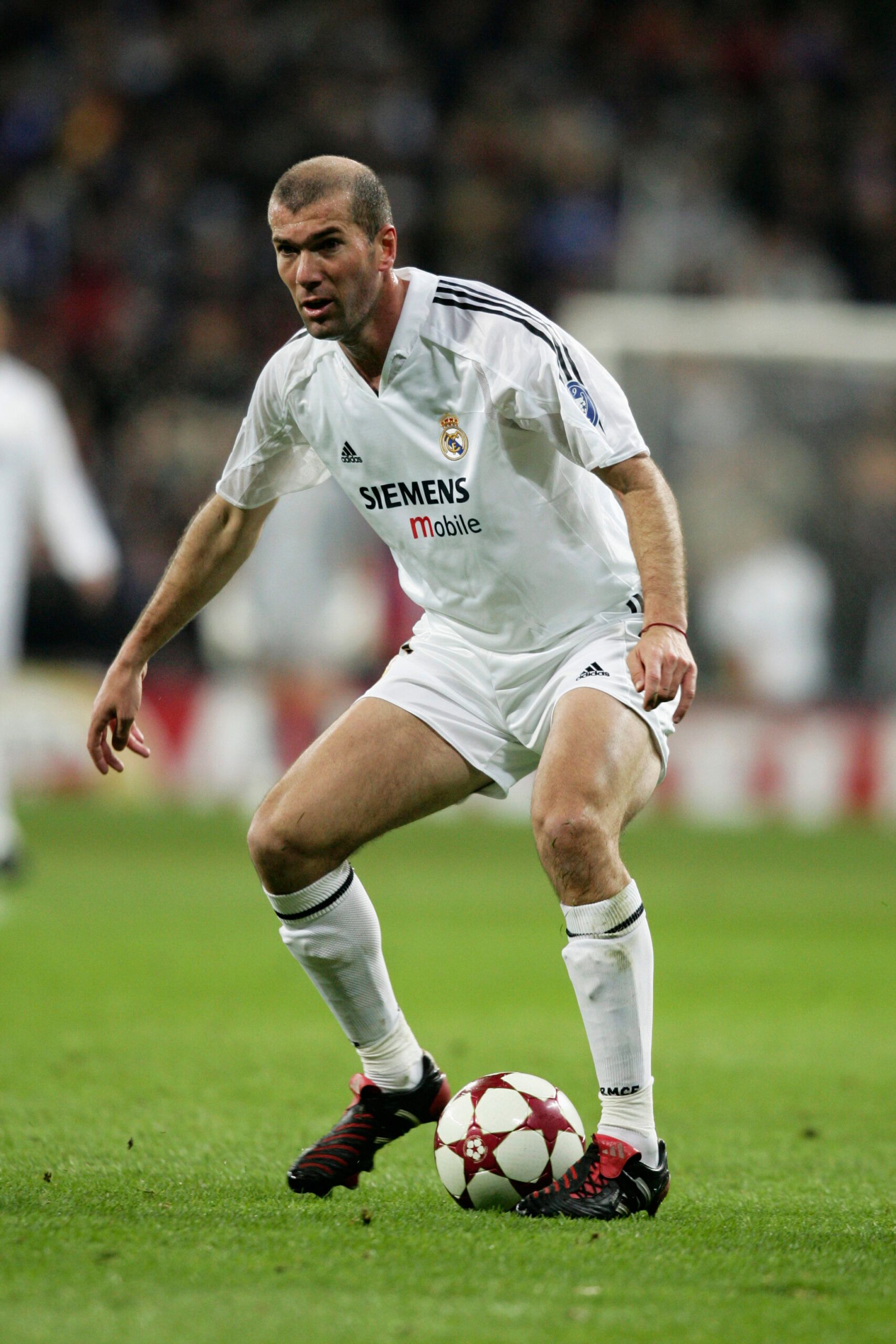 Real's Zidane on the ball.