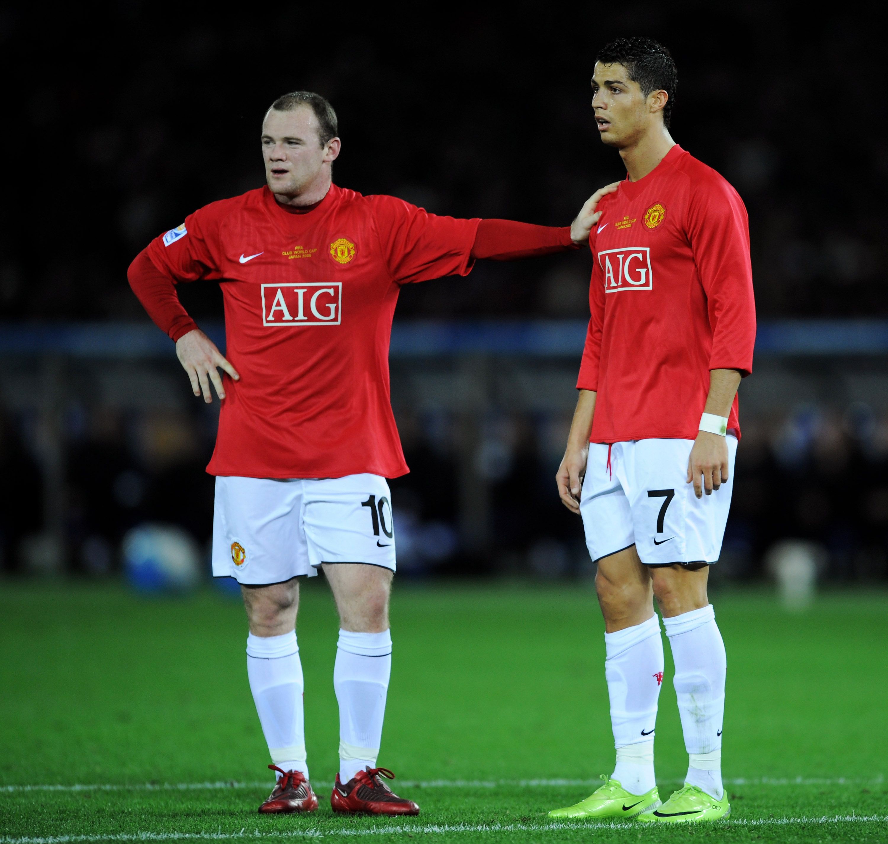 Wayne Rooney and Cristiano Ronaldo during a Man Utd game