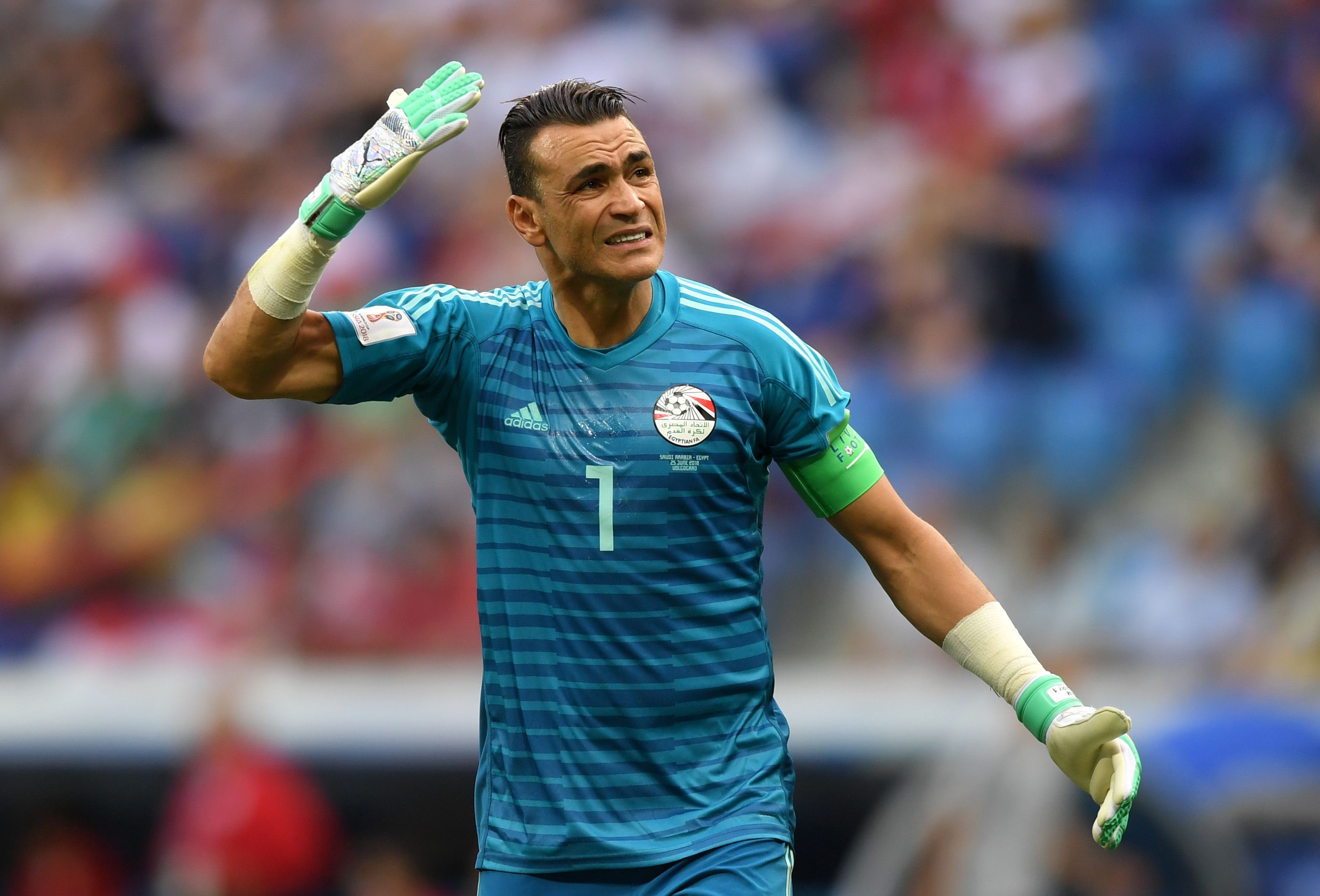 Essam El Hadary of Egypt reacts during the 2018 FIFA World Cup