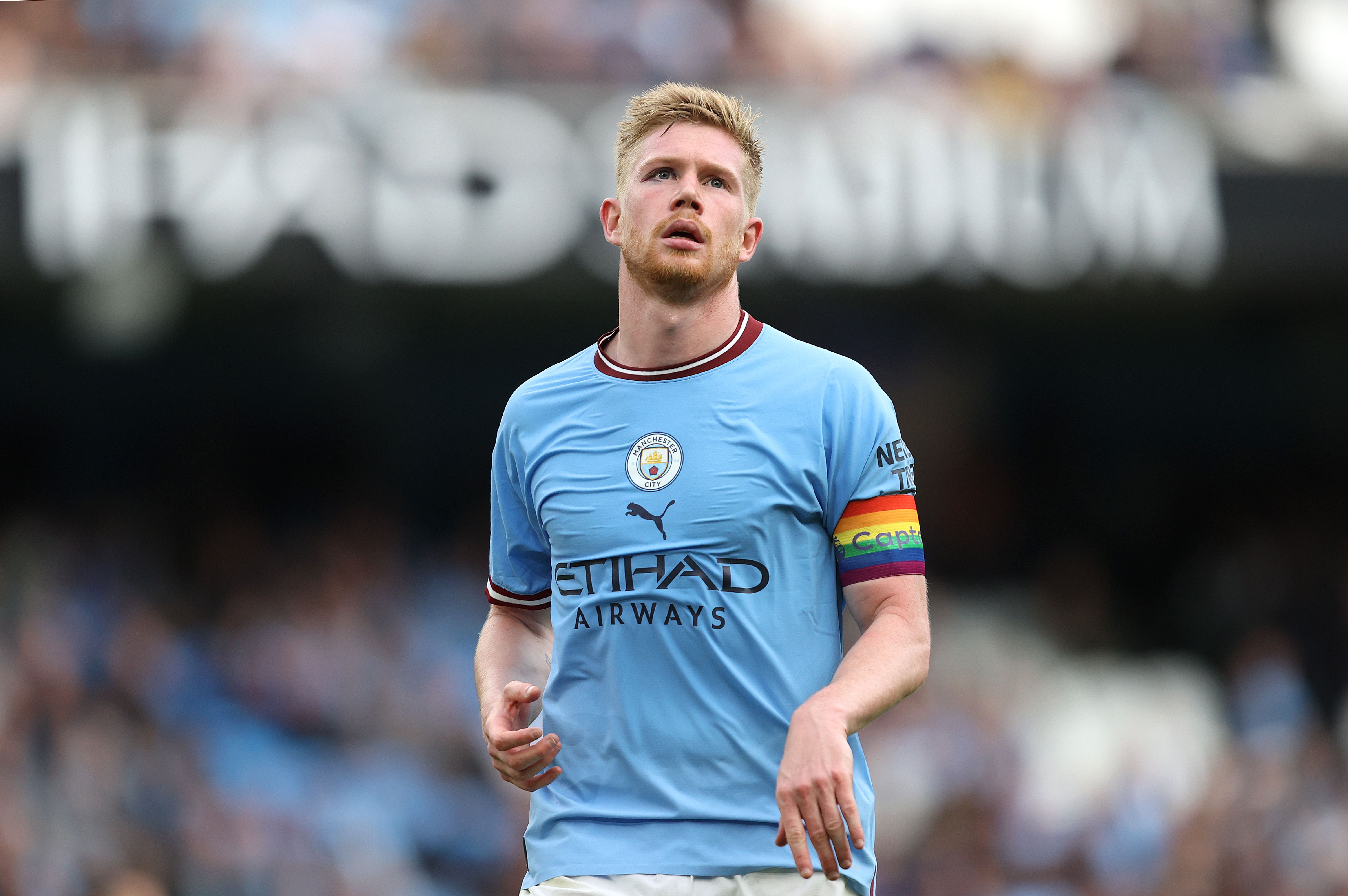 Kevin De Bruyne playing for Manchester City