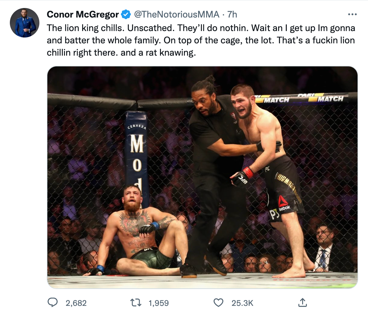 UFC: Conor McGregor's four latest tweets about Khabib that prove Russian broke him
