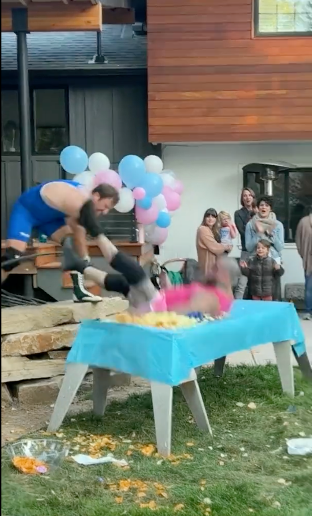WWE-style gender reveal is so good it's gone viral