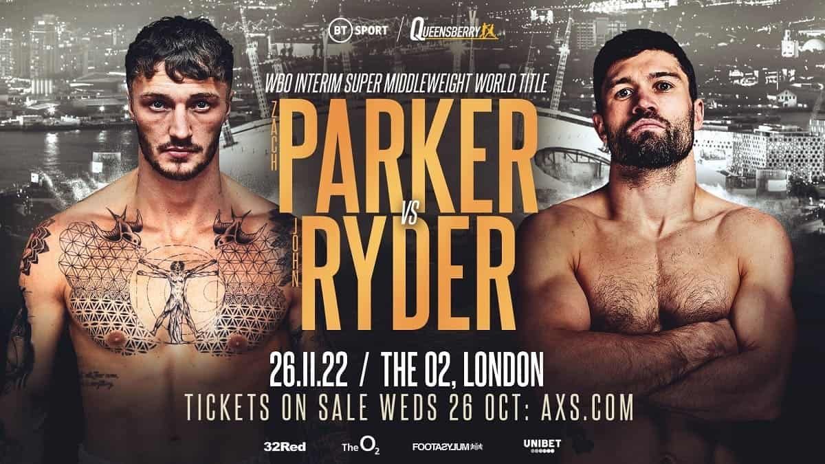 Zach Parker vs John Ryder UK Start Time