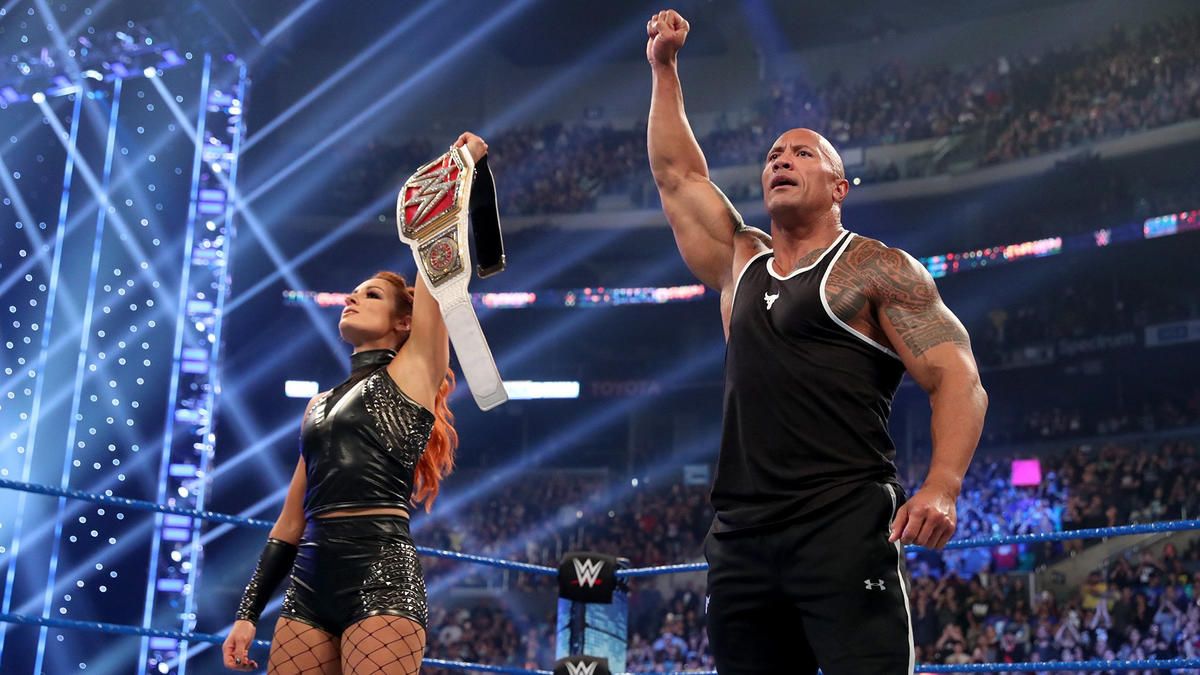 Becky Lynch and The Rock