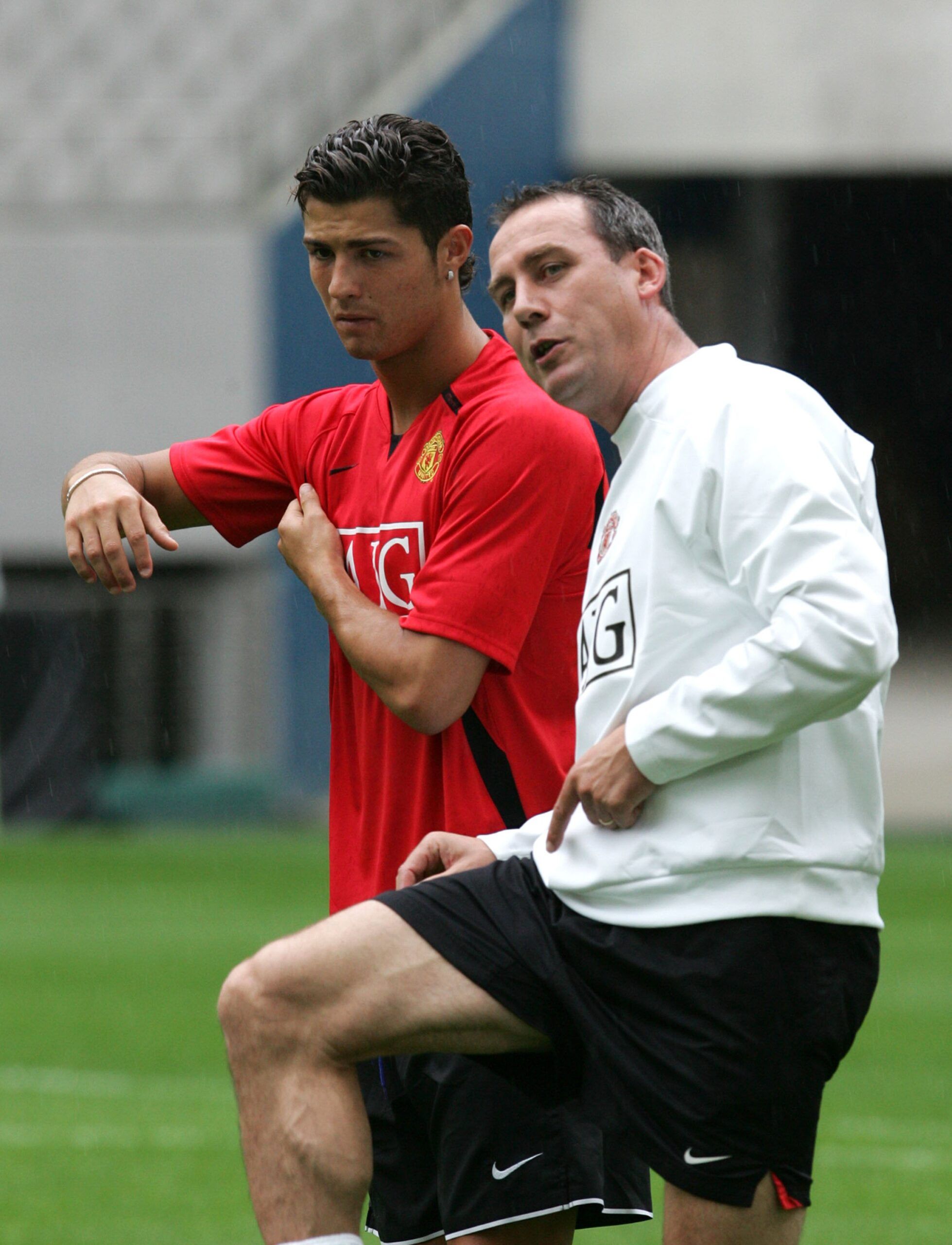 Ronaldo training at Man Utd in 2007