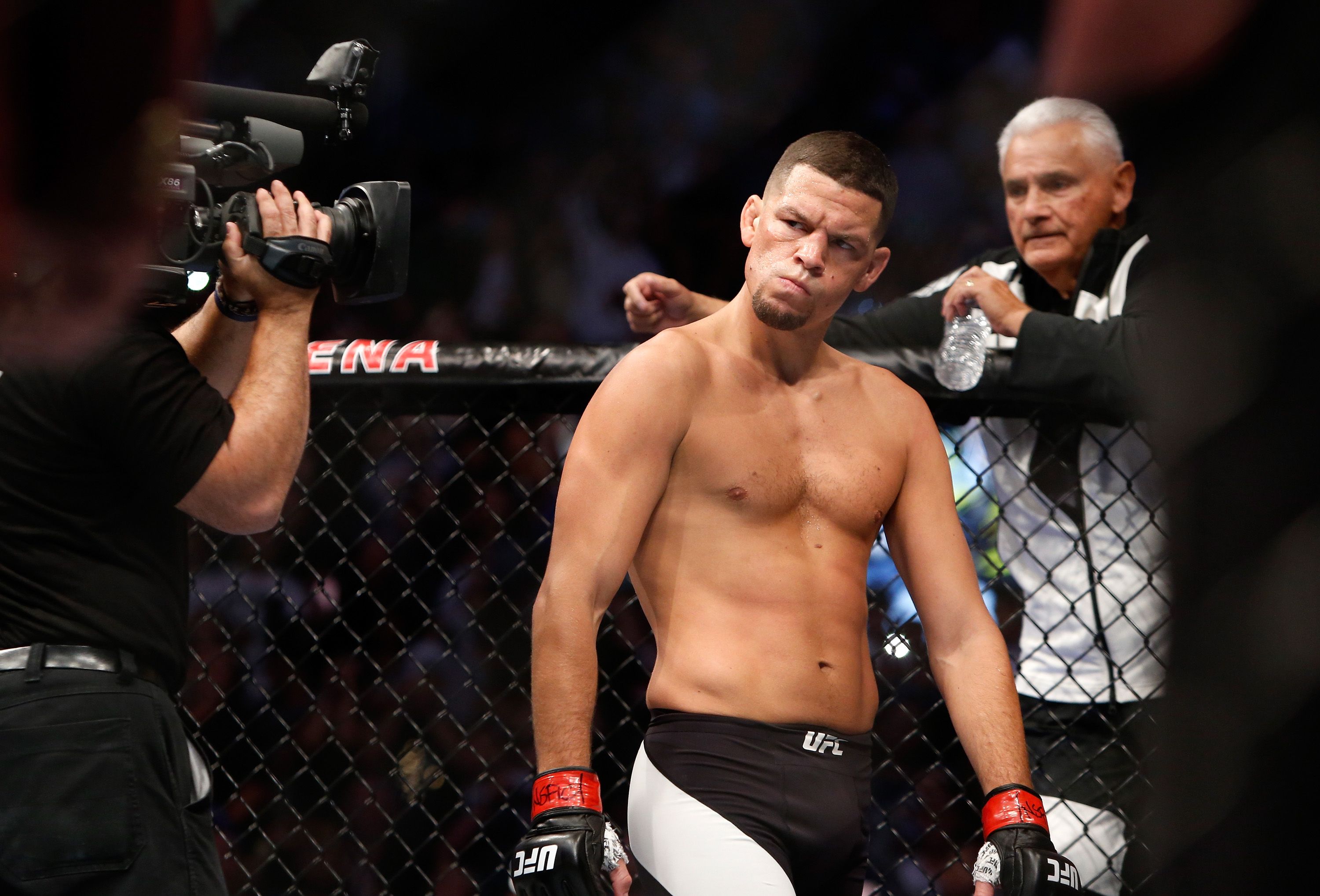 Nate Diaz is currently a free agent