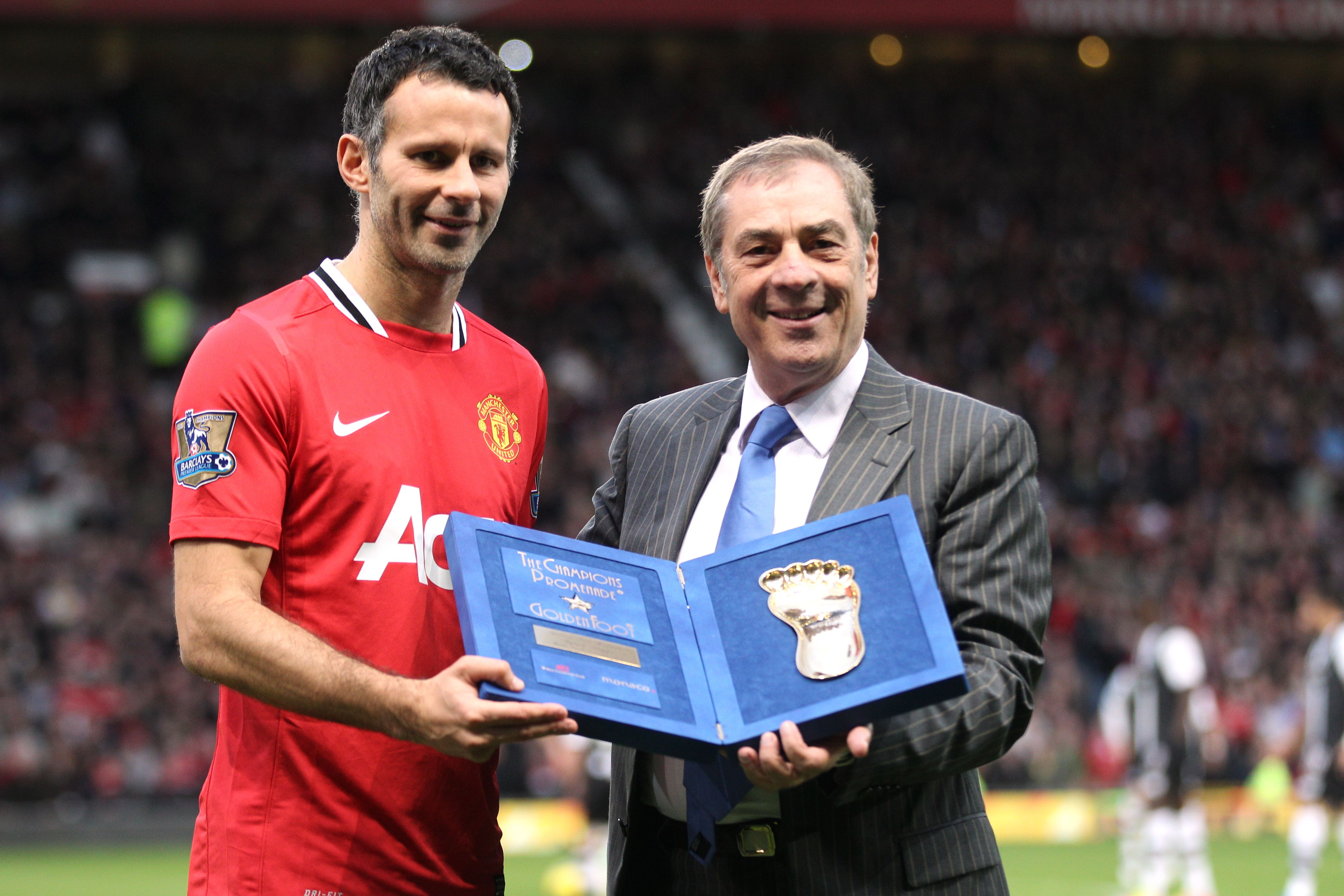 Ryan Giggs with the Golden Foot Award