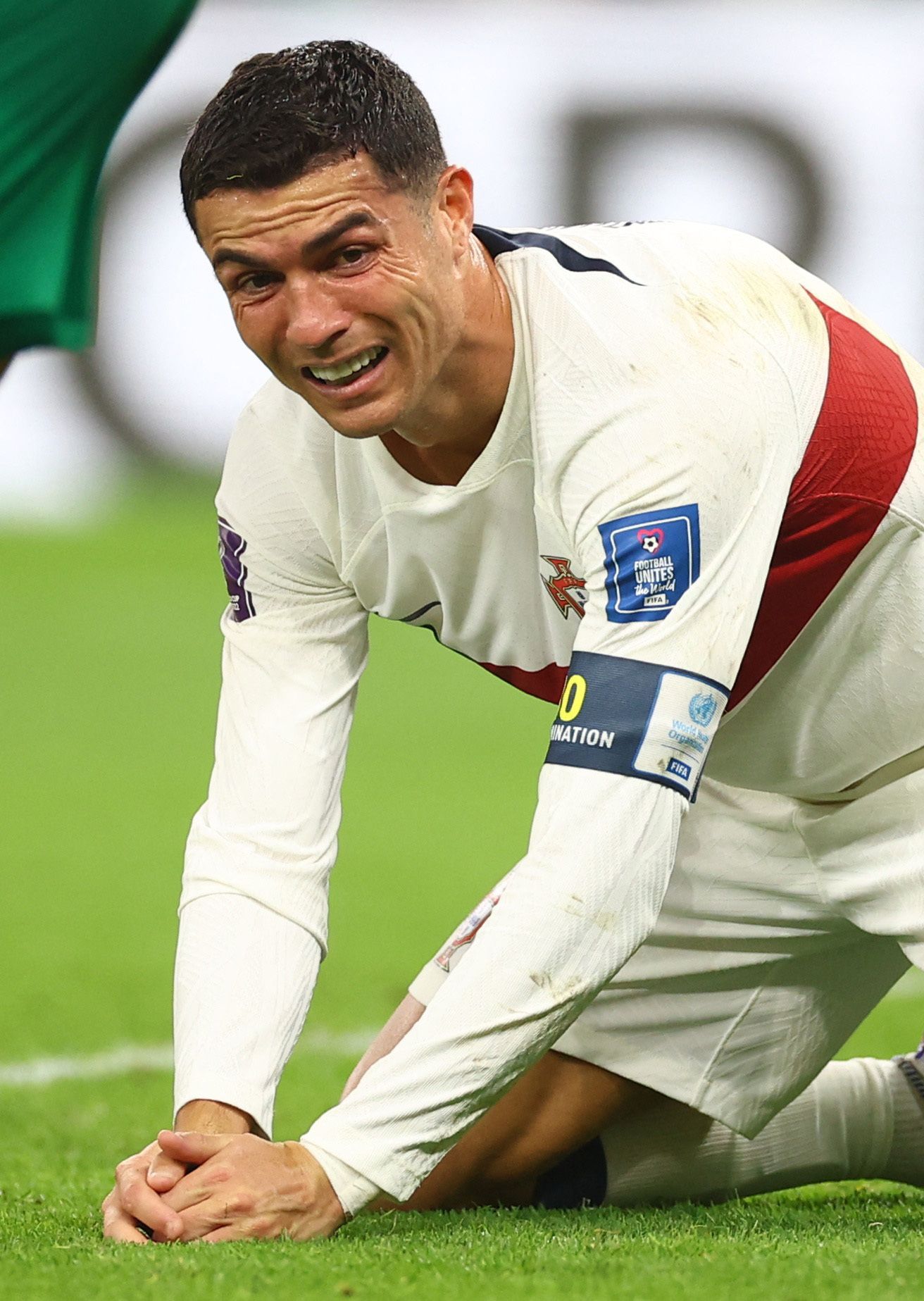 Ronaldo shows his emotions vs Morocco.