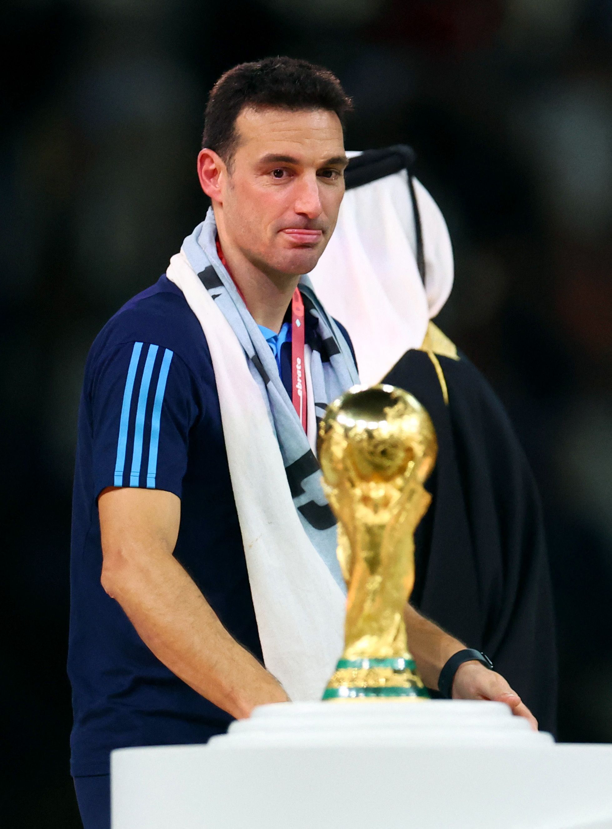 Argentina's Scaloni looks at the World Cup.