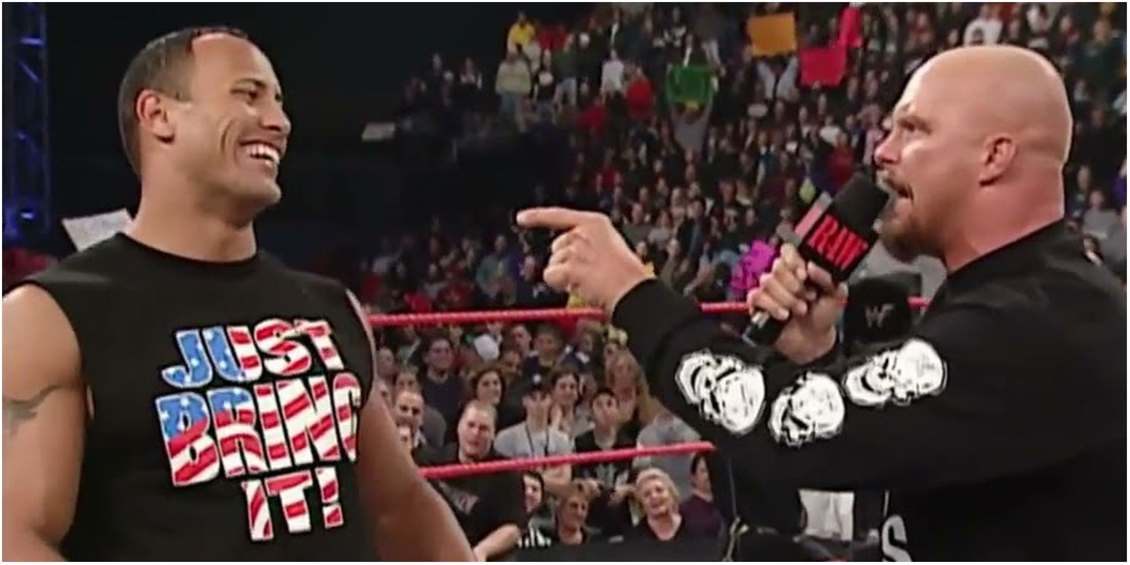 Stone Cold and The Rock's 2001 sing-a-long was just great TV