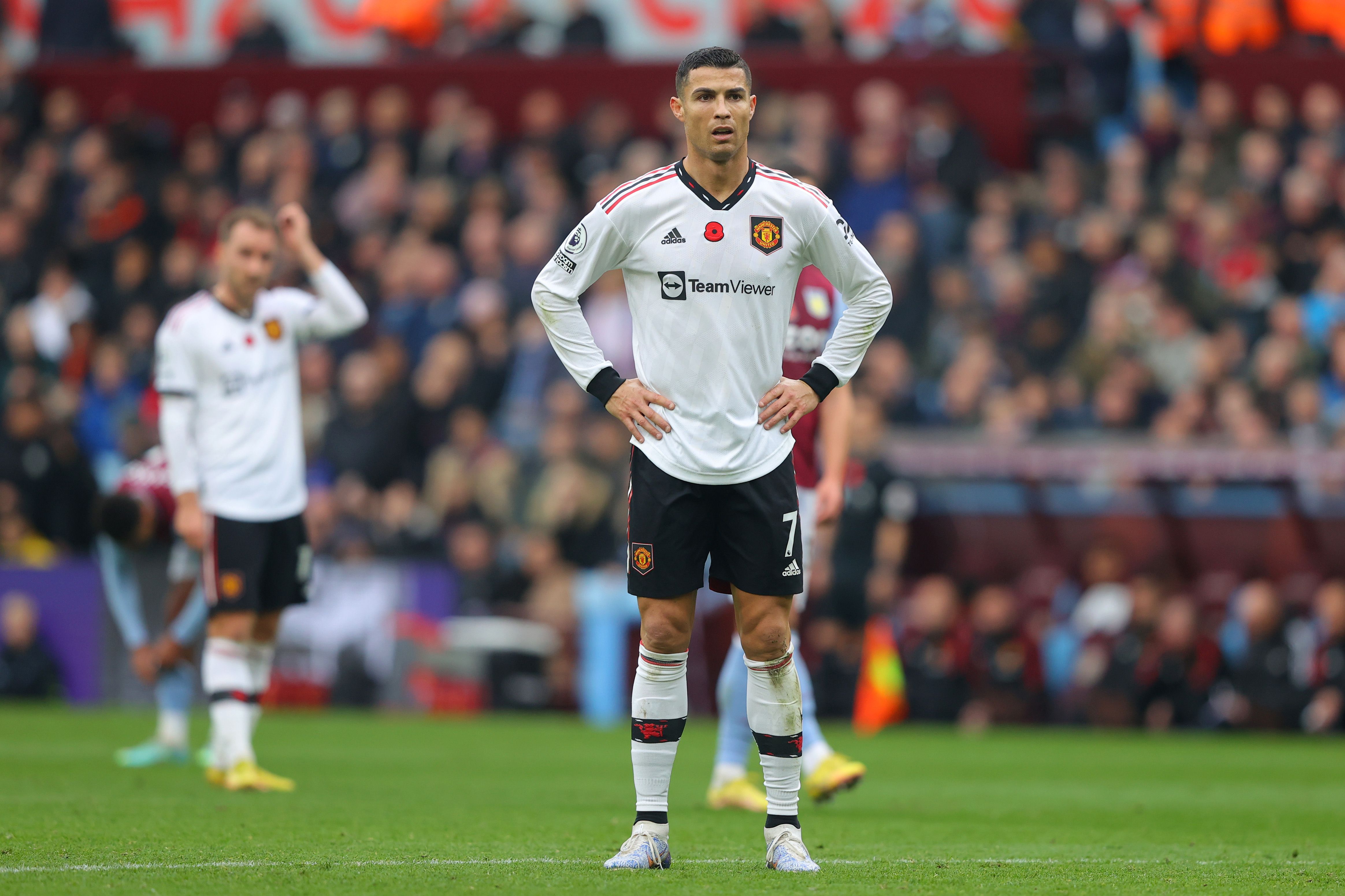 Cristiano Ronaldo reacts during Man Utd game