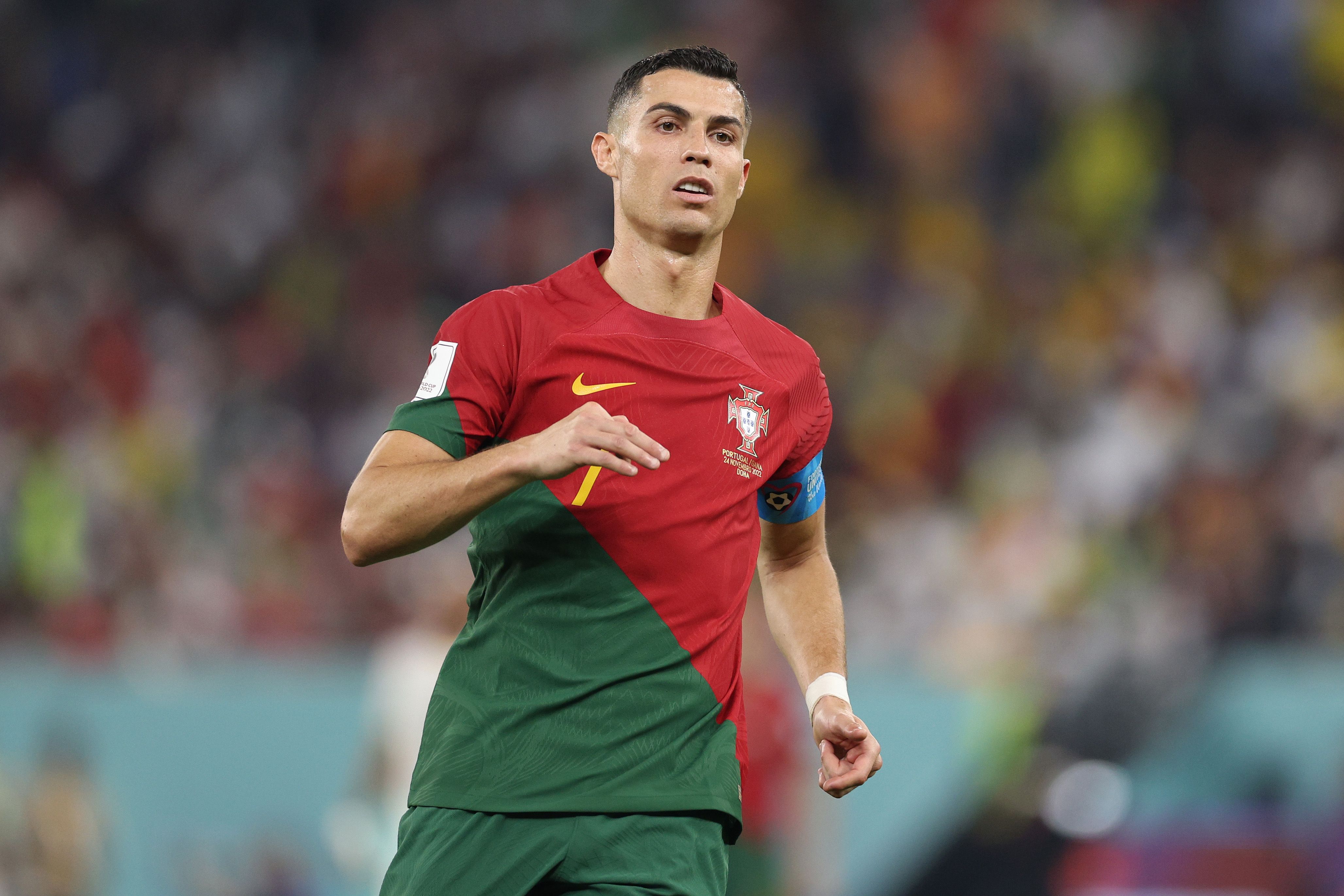 Cristiano Ronaldo in action with Portugal