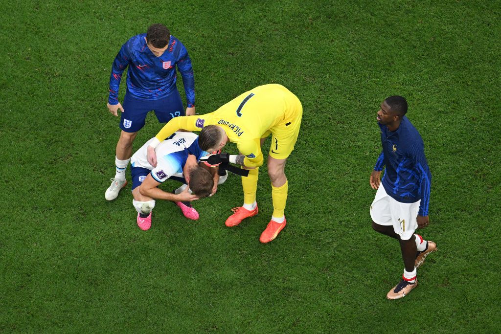 Jordan Pickford shielded camera from Harry Kane after France 2-1 England