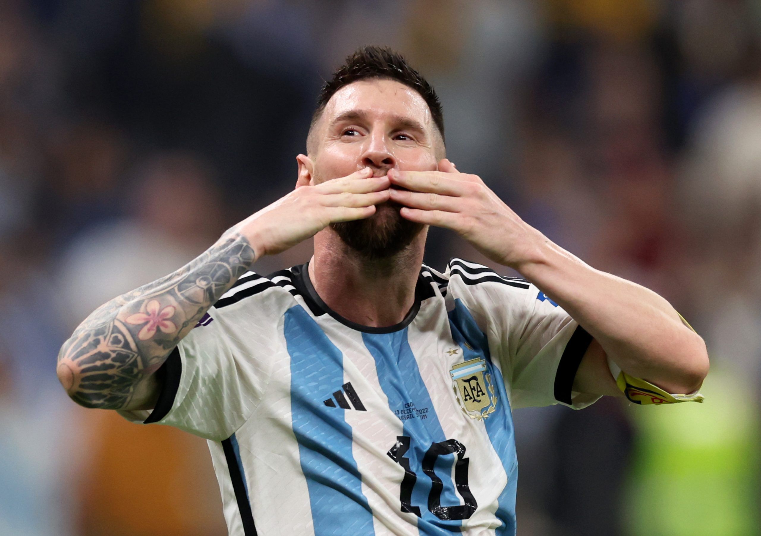 Lionel Messi's Mom Celia Maria Cheers in Argentina Jersey at World