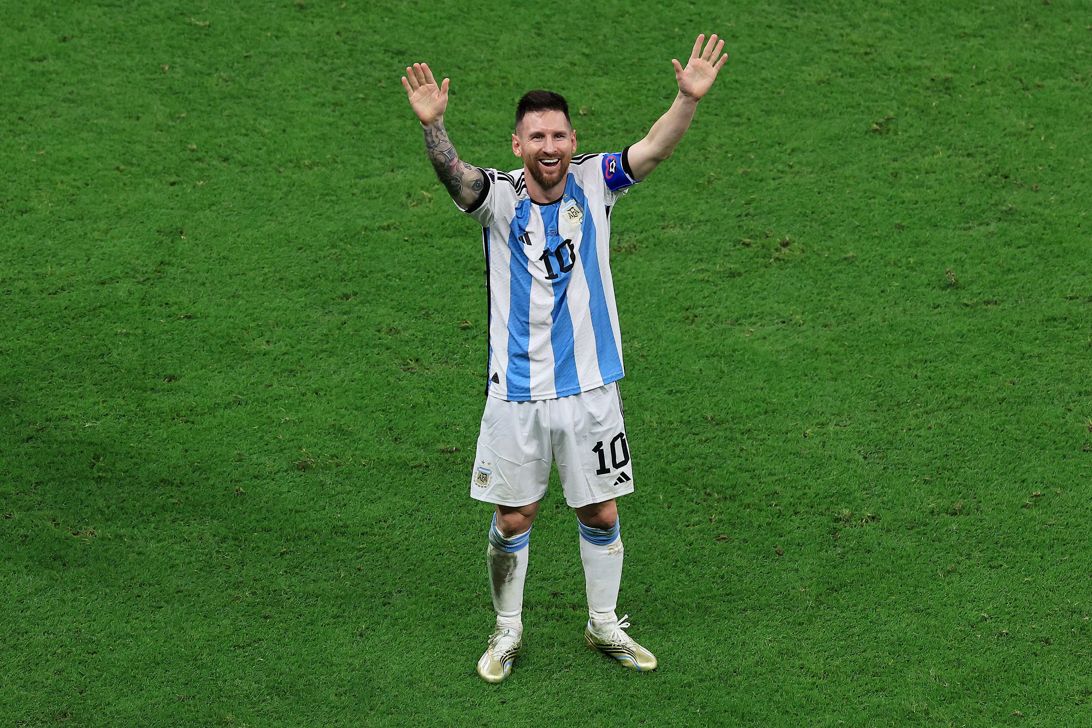 Lionel Messi after winning the World Cup