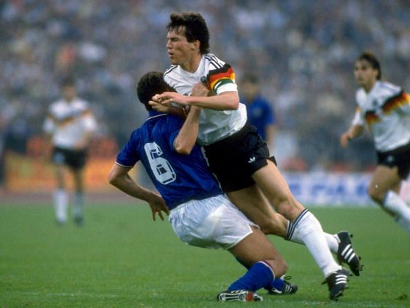 Matthaus in action for West Germany.