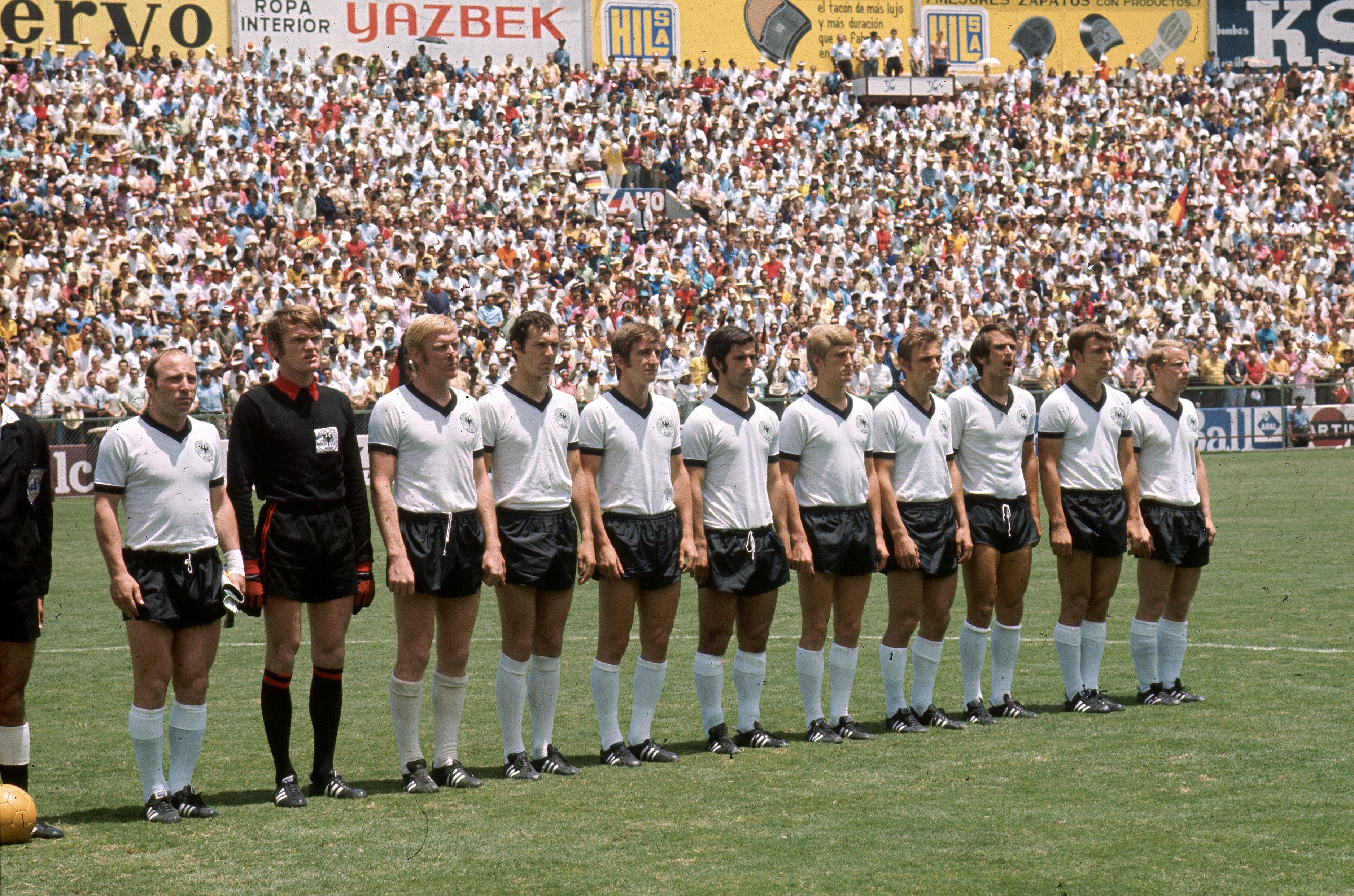 Muller lines up as part of the 1970 West Germany team.