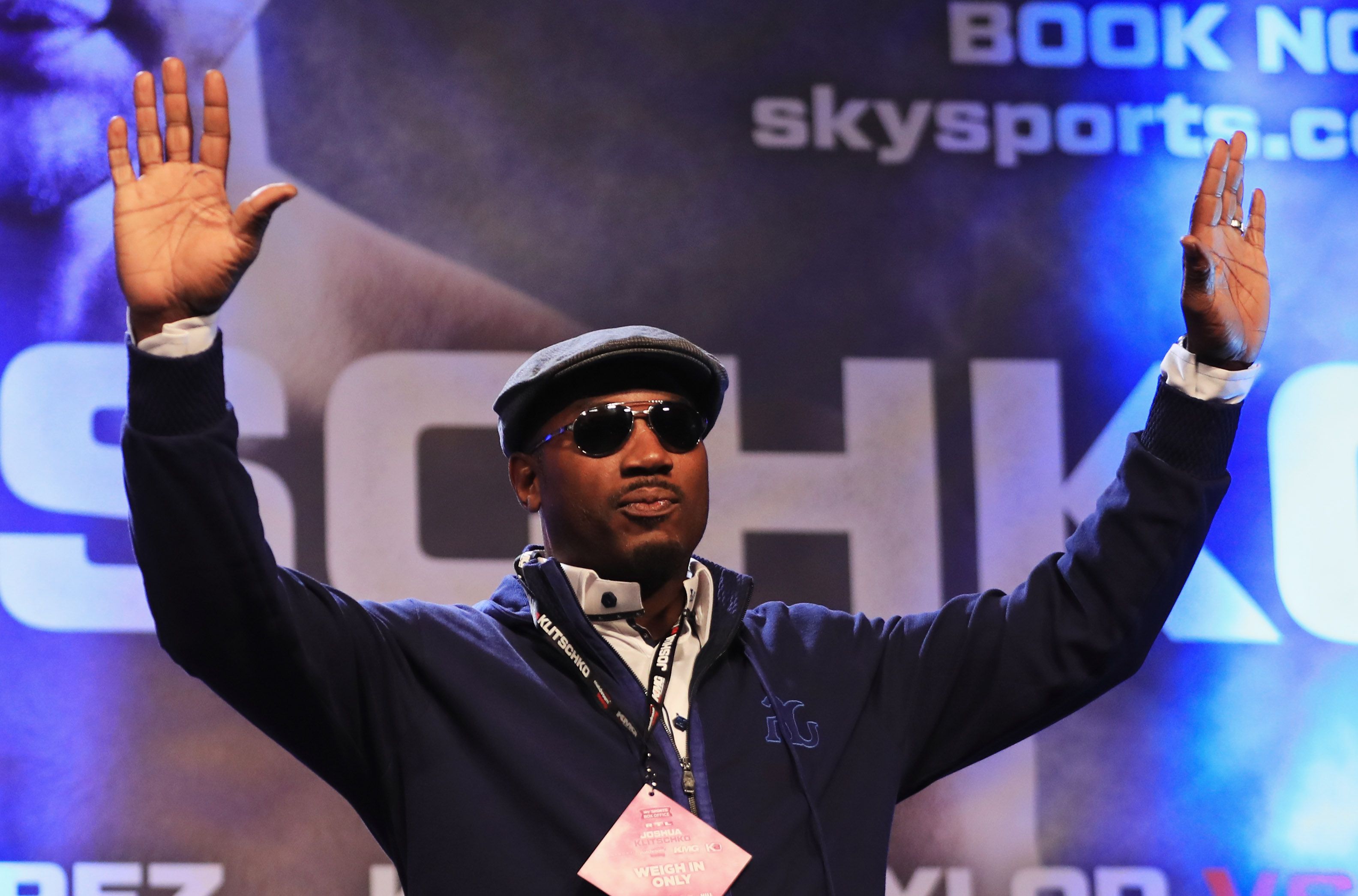 Lennox Lewis at a boxing press conference