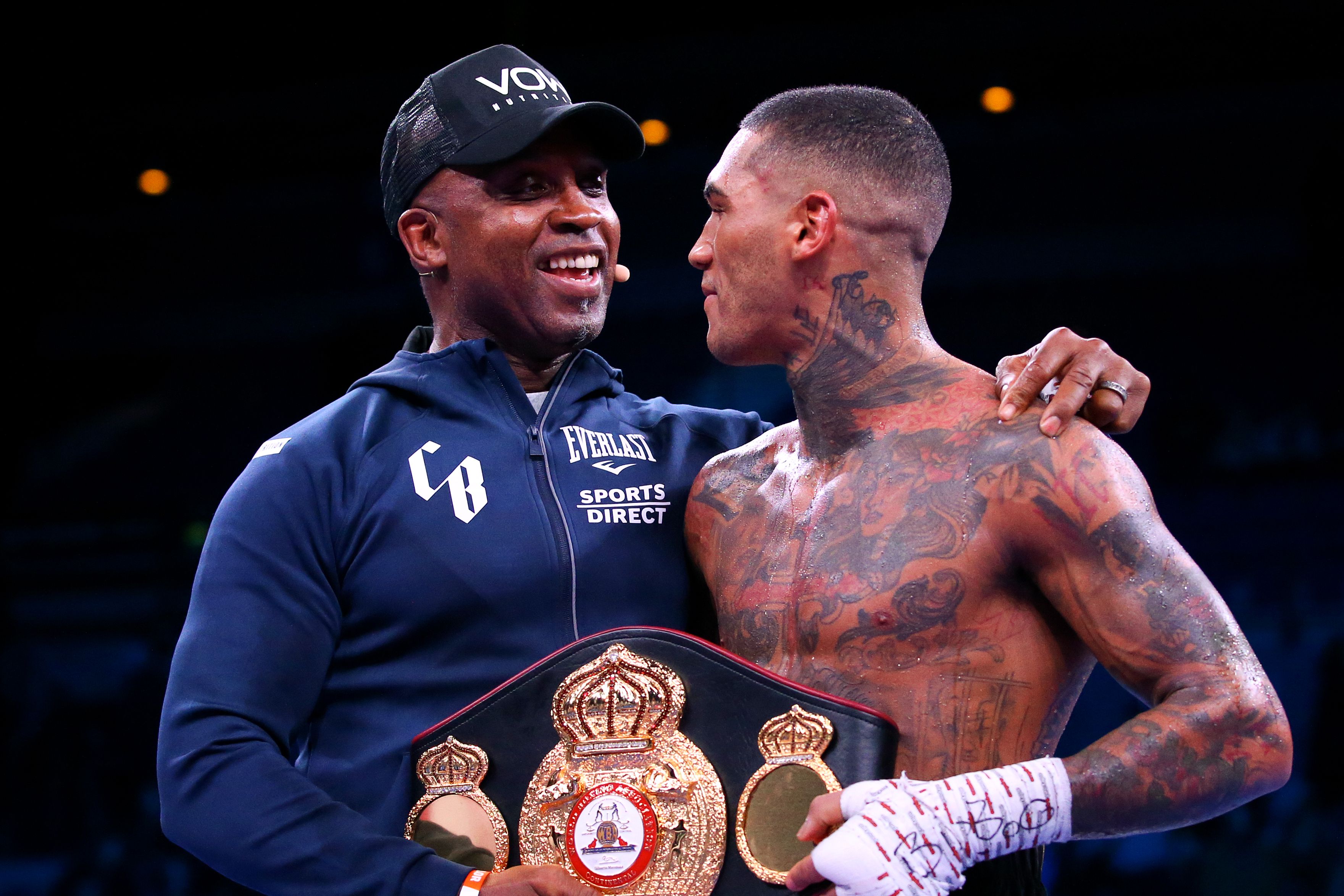 Nigel Benn with his son Conor
